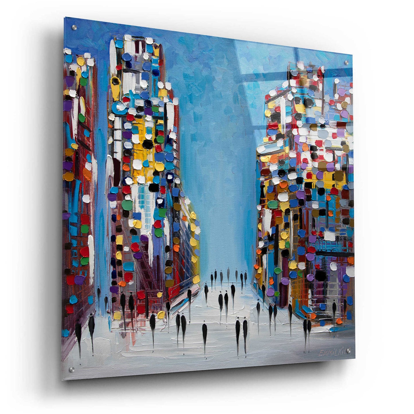 Epic Art 'Cityscape' by Ekaterina Ermilkina Acrylic Glass Wall Art,36x36