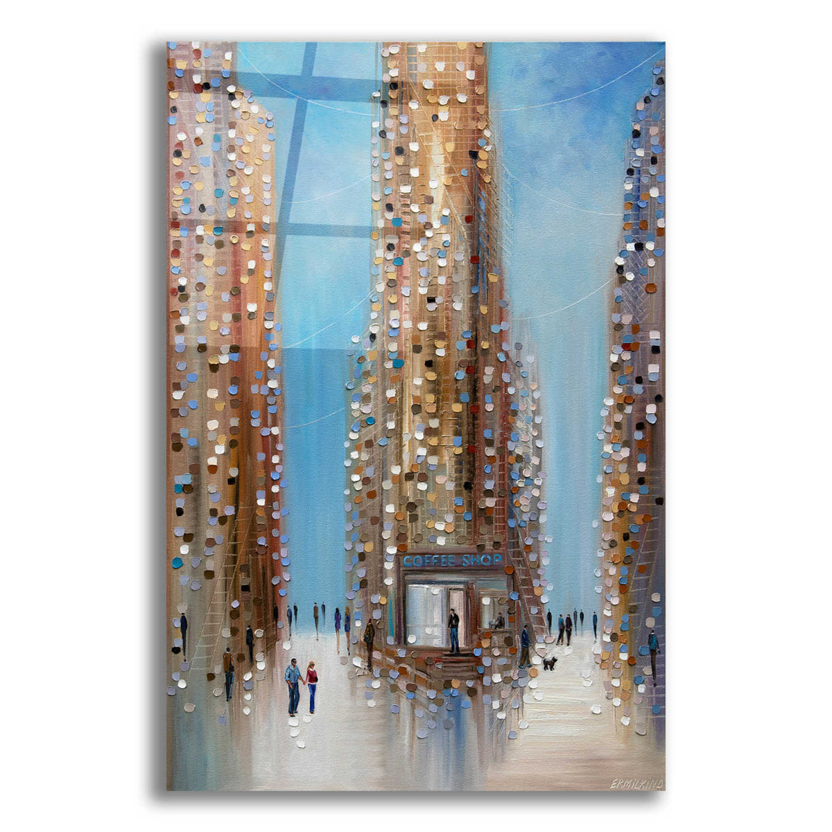 Epic Art 'Coffee Shop ' by Ekaterina Ermilkina Acrylic Glass Wall Art