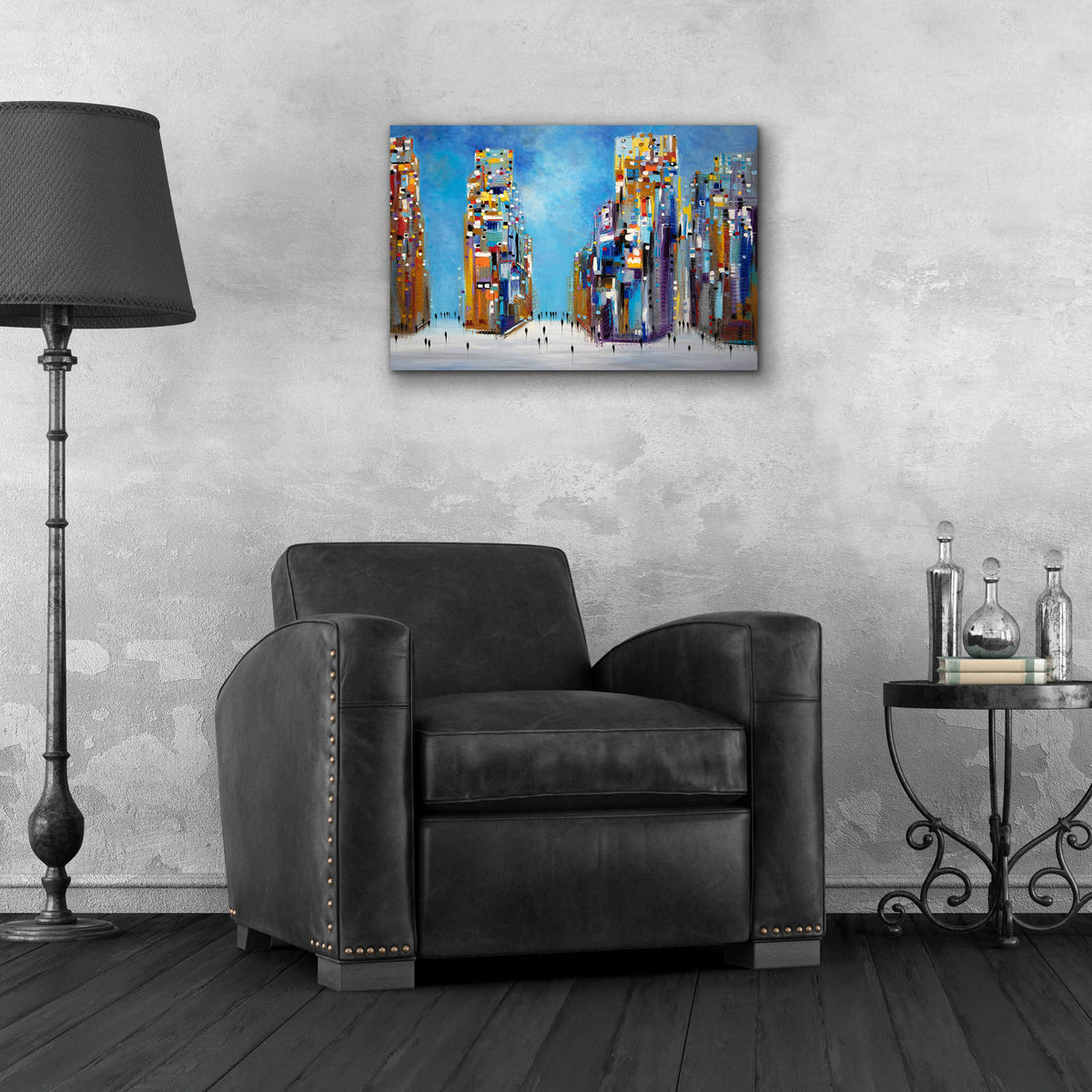 Epic Art 'Nyc Streets' by Ekaterina Ermilkina Acrylic Glass Wall Art,24x16