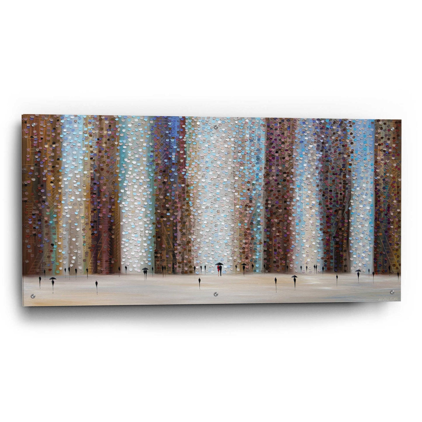 Epic Art 'Rain And Love' by Ekaterina Ermilkina Acrylic Glass Wall Art,48x24