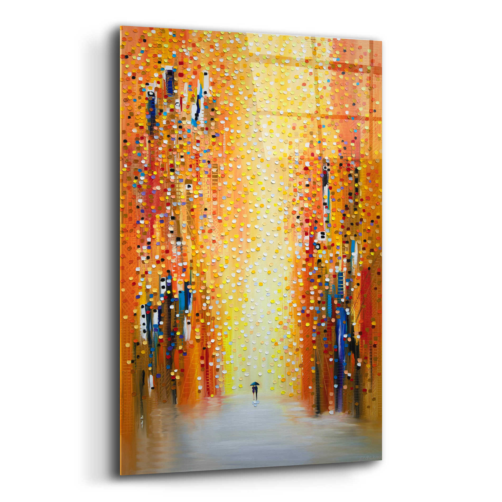 Epic Art 'Rainy Sunset Together' by Ekaterina Ermilkina Acrylic Glass Wall Art,12x16