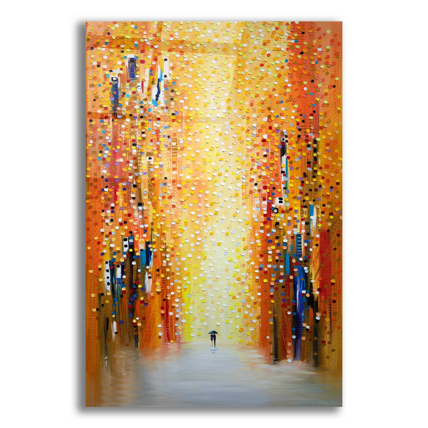 Epic Art 'Rainy Sunset Together' by Ekaterina Ermilkina Acrylic Glass Wall Art,12x16