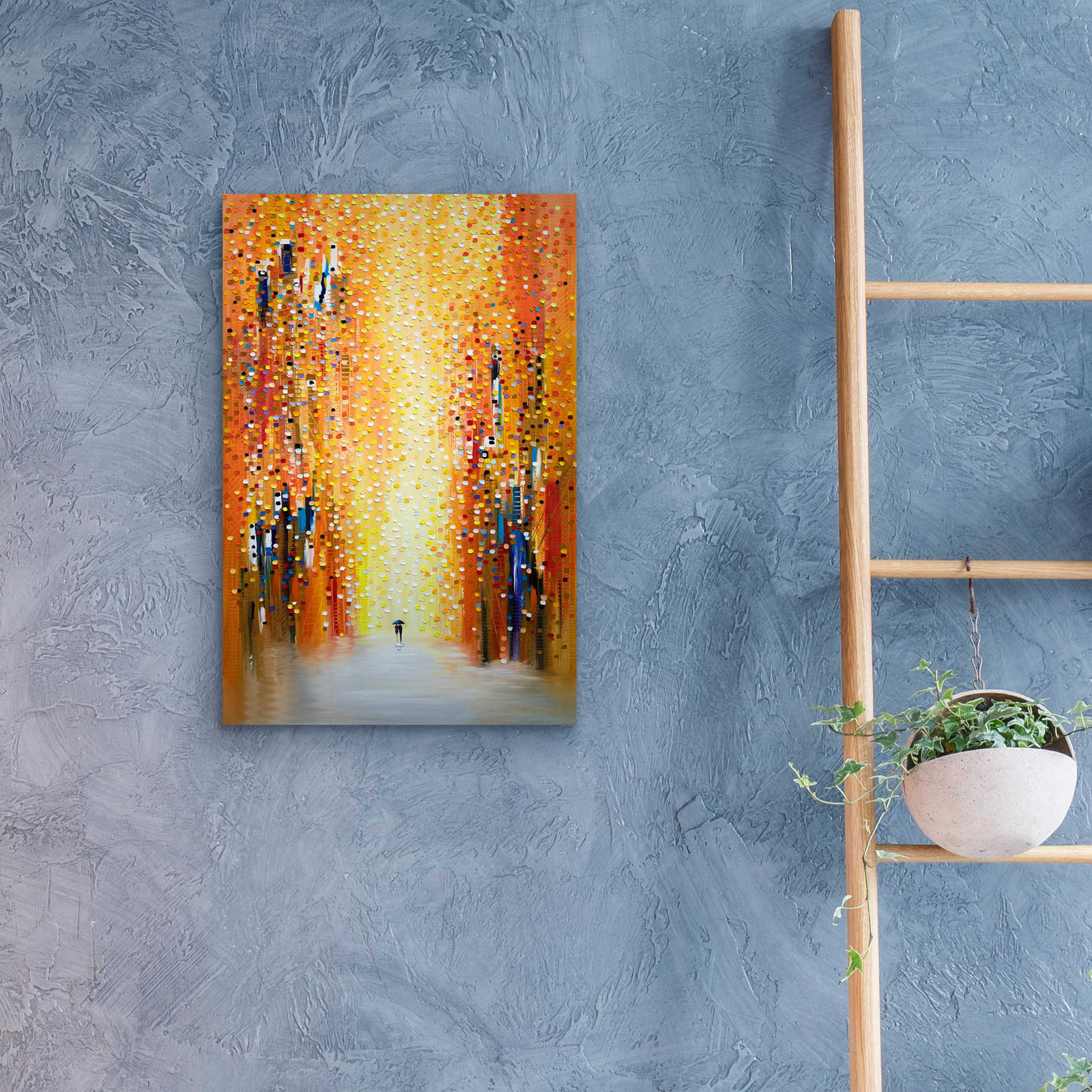 Epic Art 'Rainy Sunset Together' by Ekaterina Ermilkina Acrylic Glass Wall Art,16x24