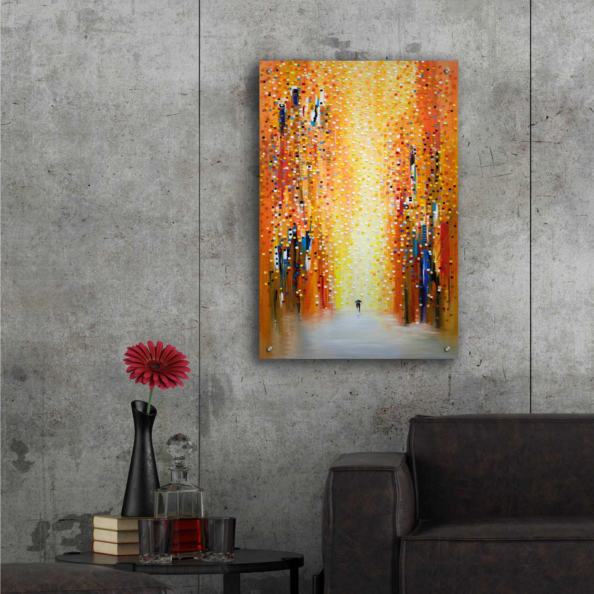 Epic Art 'Rainy Sunset Together' by Ekaterina Ermilkina Acrylic Glass Wall Art,24x36