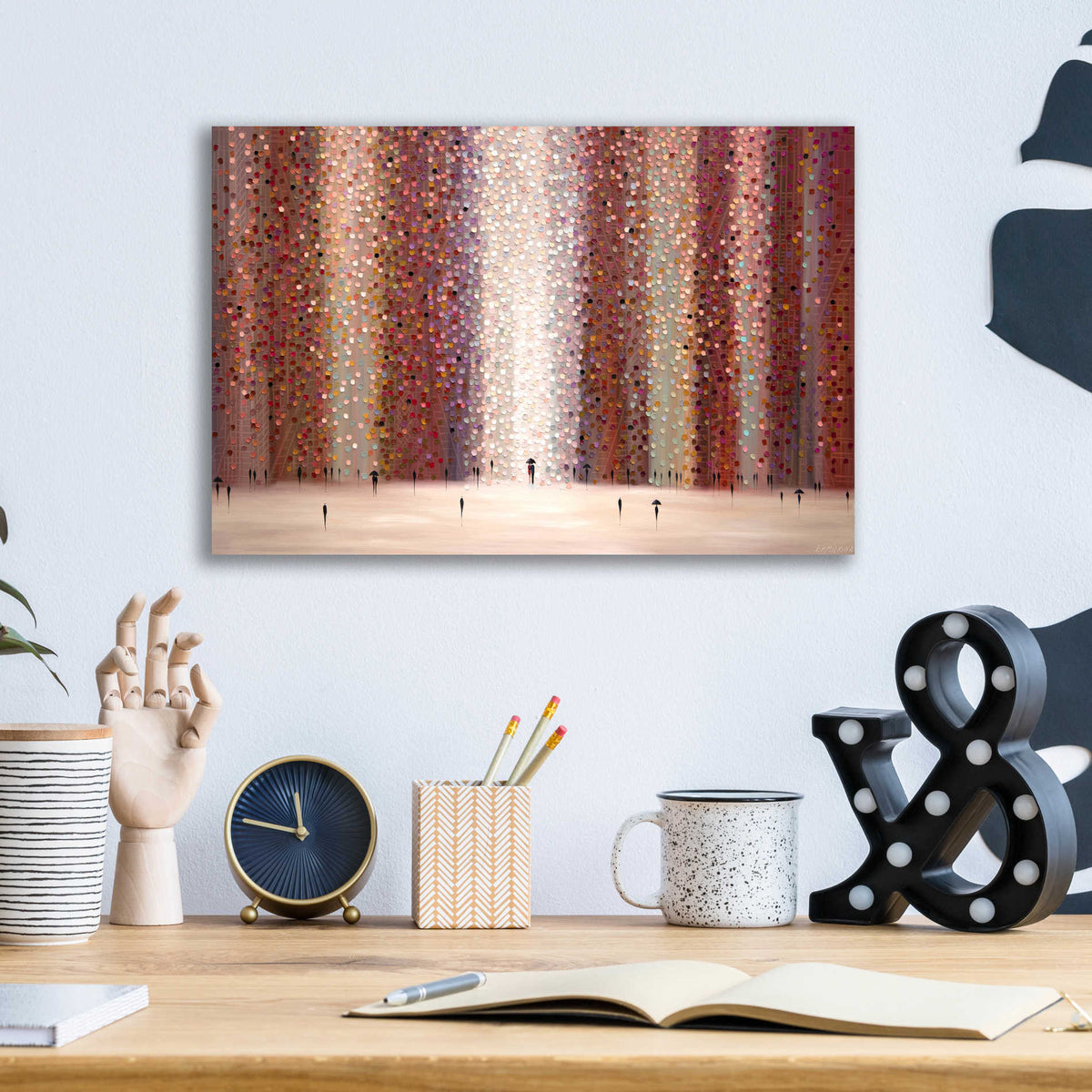 Epic Art 'Romance And Rain' by Ekaterina Ermilkina Acrylic Glass Wall Art,16x12