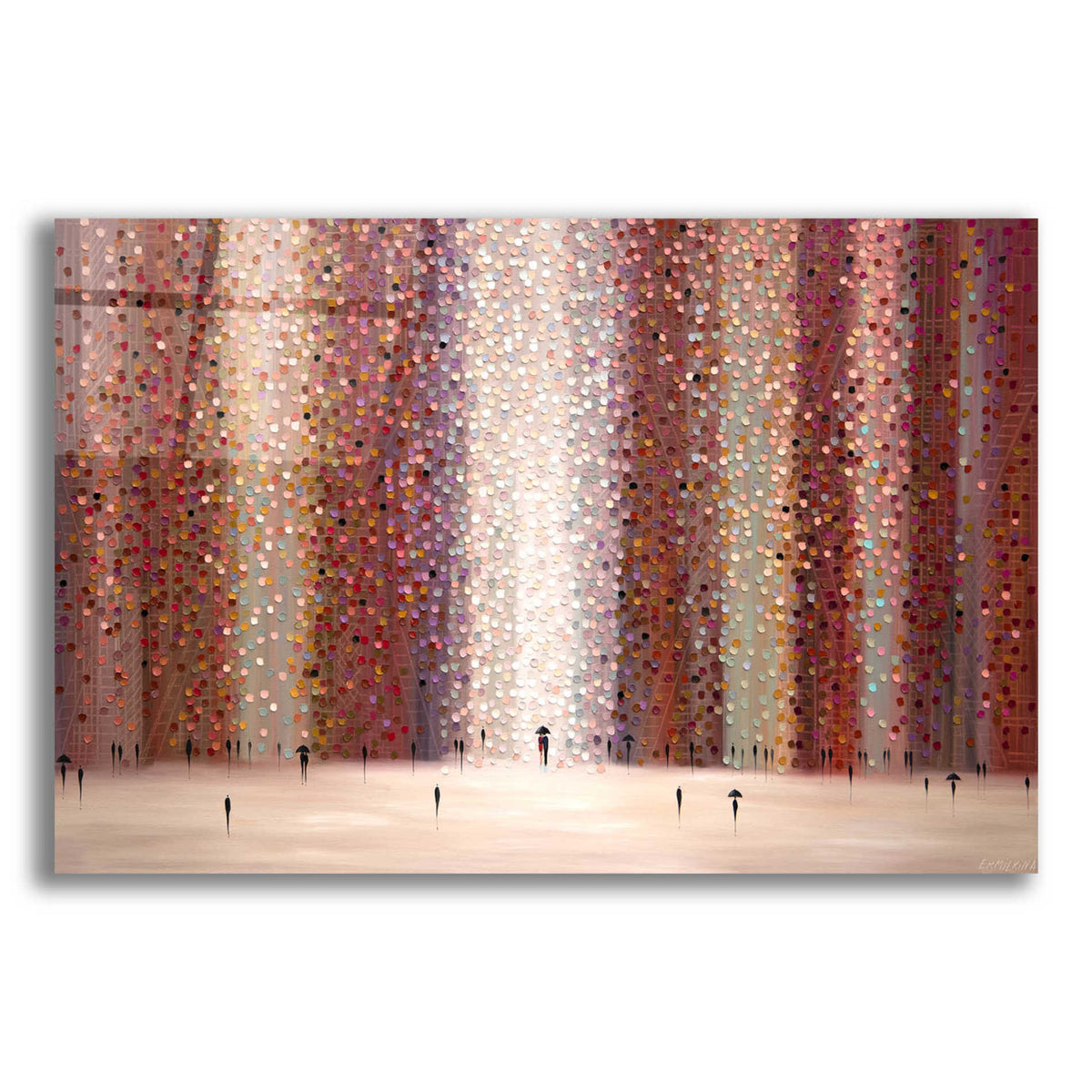 Epic Art 'Romance And Rain' by Ekaterina Ermilkina Acrylic Glass Wall Art