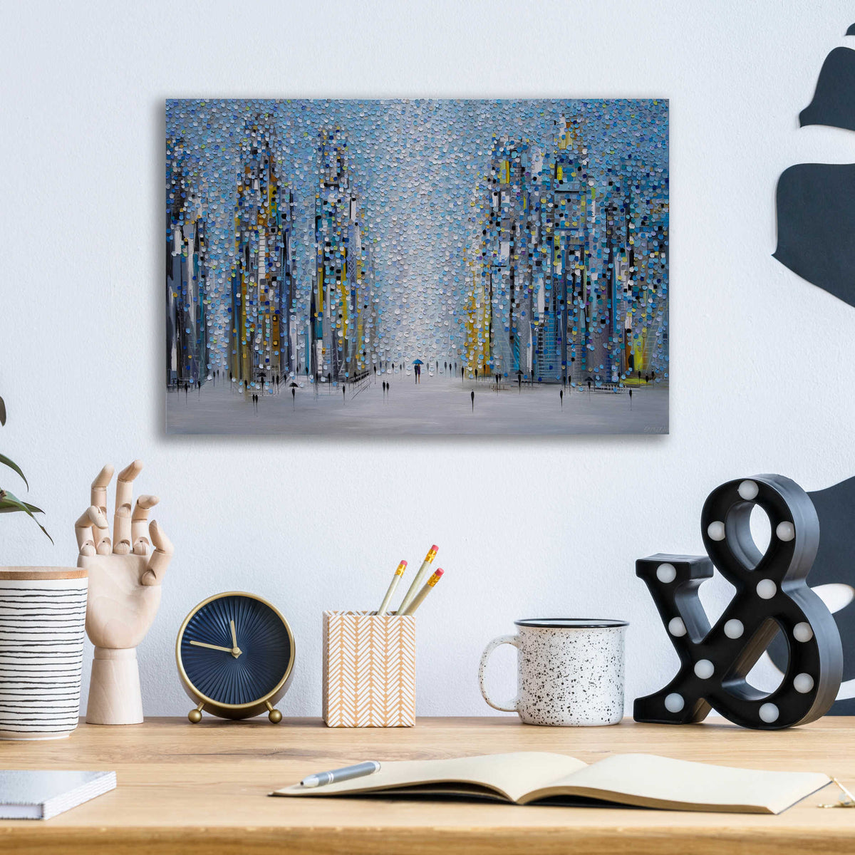 Epic Art 'Sunny City' by Ekaterina Ermilkina Acrylic Glass Wall Art,16x12