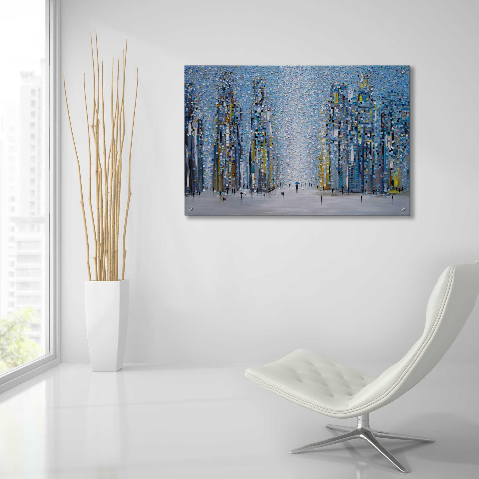 Epic Art 'Sunny City' by Ekaterina Ermilkina Acrylic Glass Wall Art,36x24