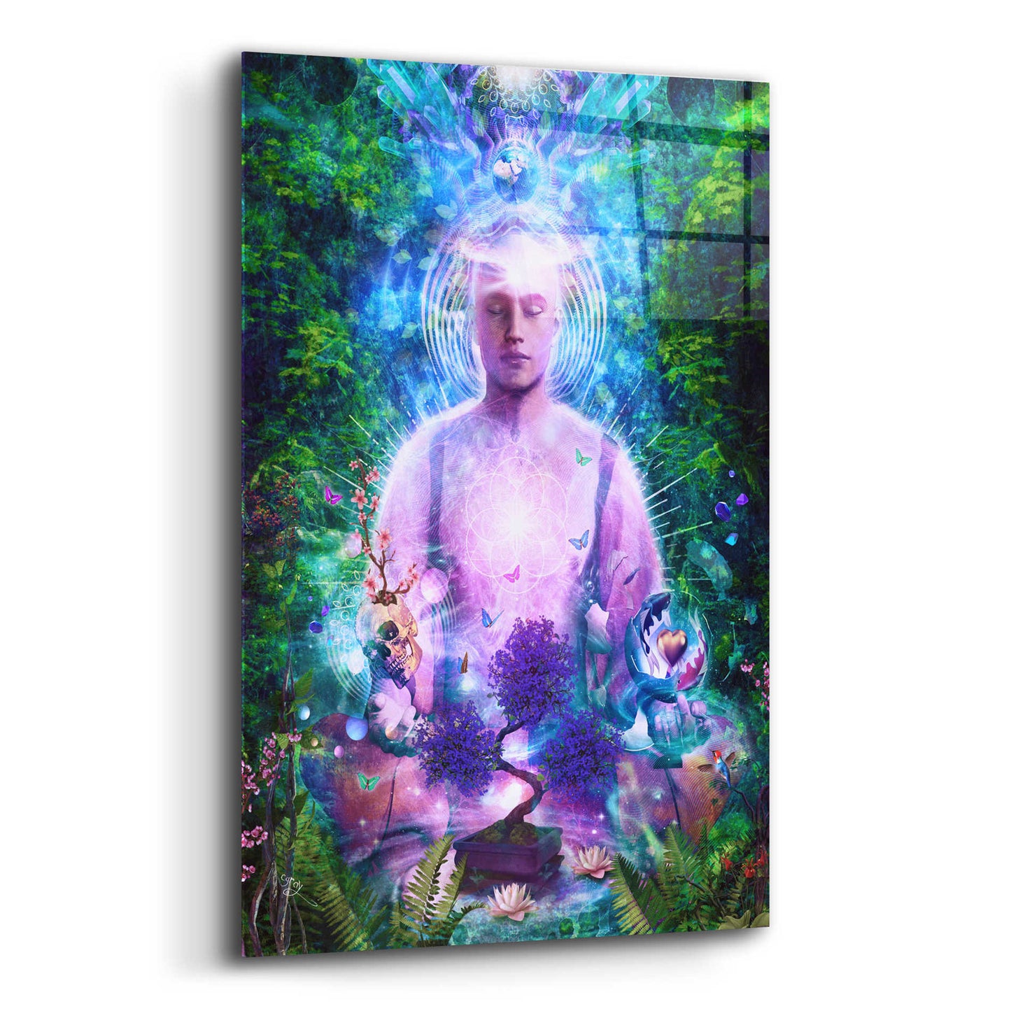 Epic Art 'Daily Meditation' by Cameron Gray Acrylic Glass Wall Art,12x16