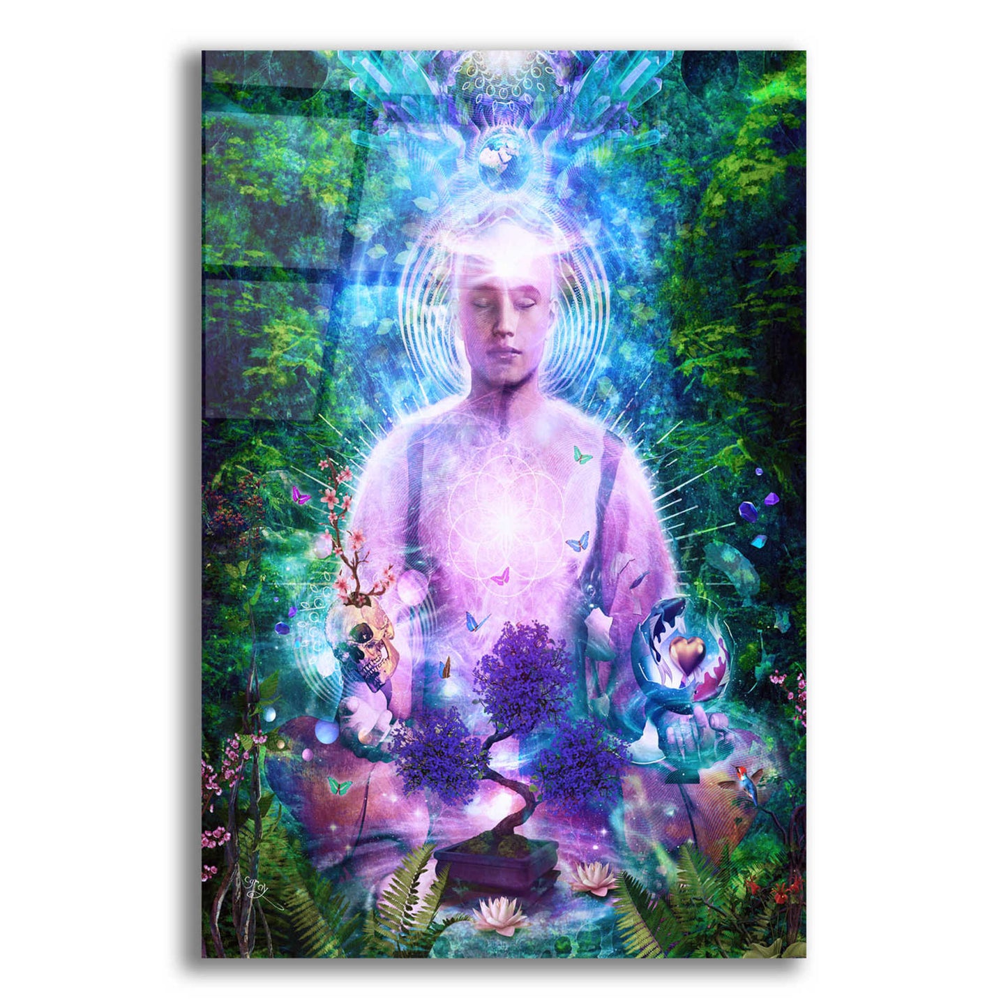 Epic Art 'Daily Meditation' by Cameron Gray Acrylic Glass Wall Art,12x16