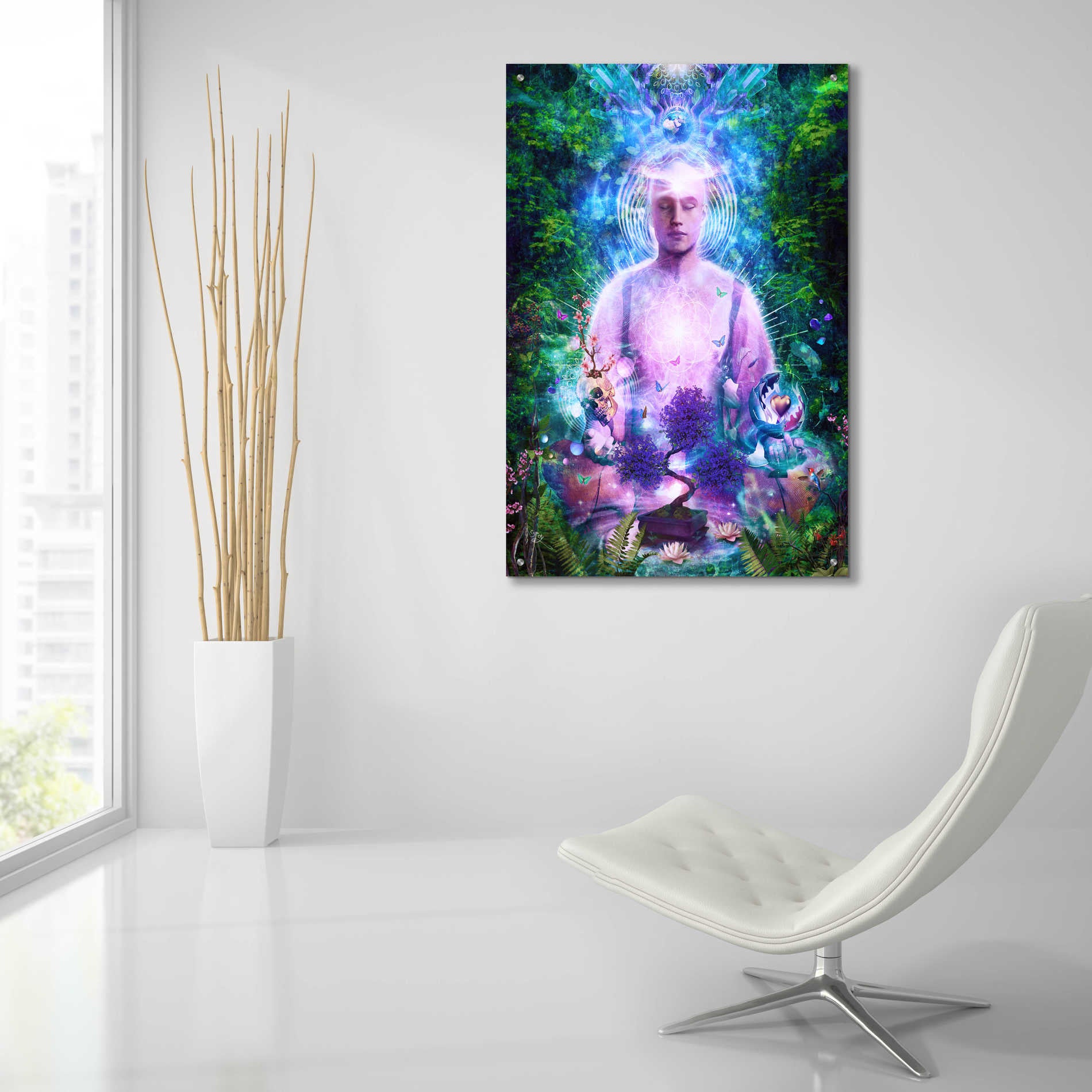 Epic Art 'Daily Meditation' by Cameron Gray Acrylic Glass Wall Art,24x36