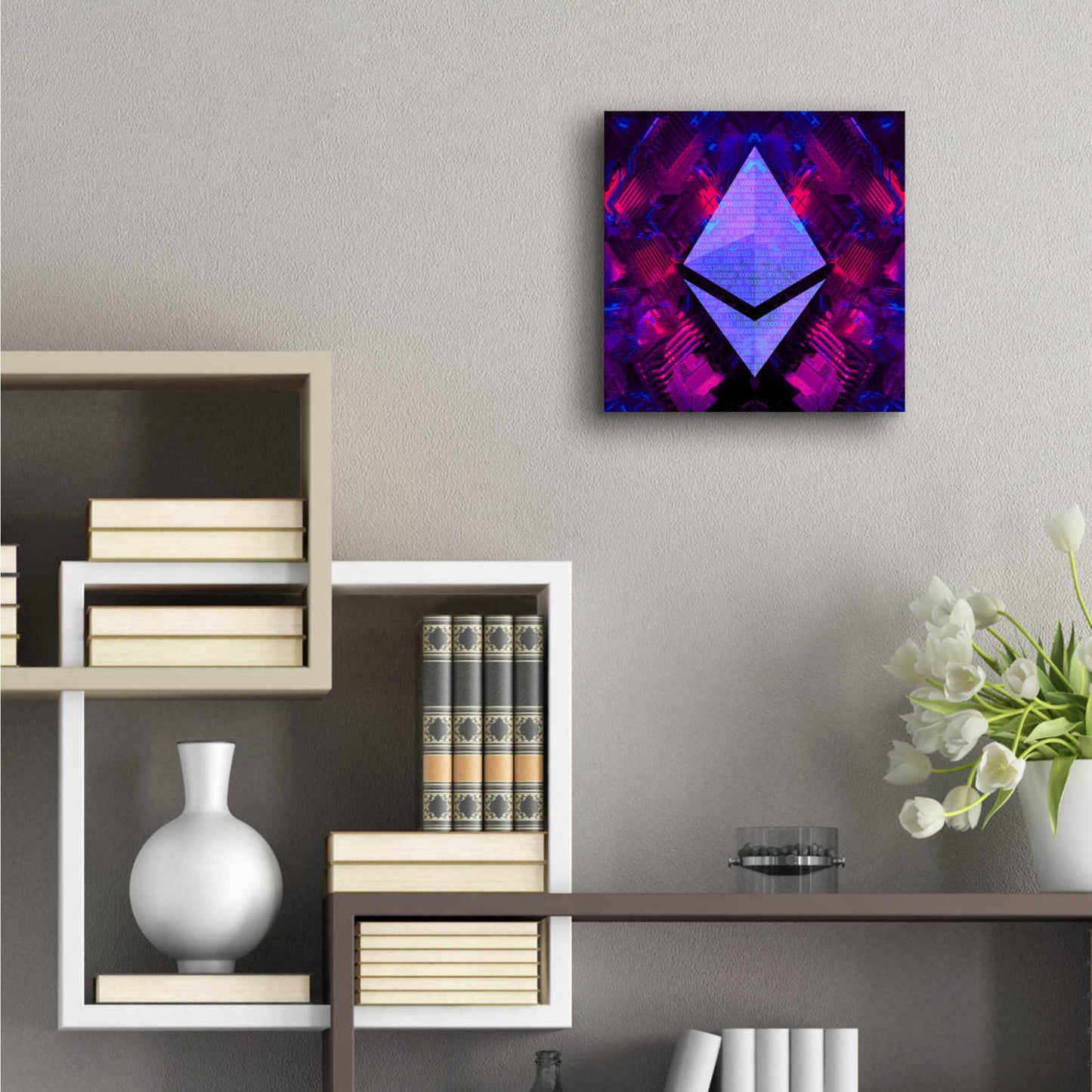 Epic Art 'Ethereum Future' by Cameron Gray Acrylic Glass Wall Art,12x12