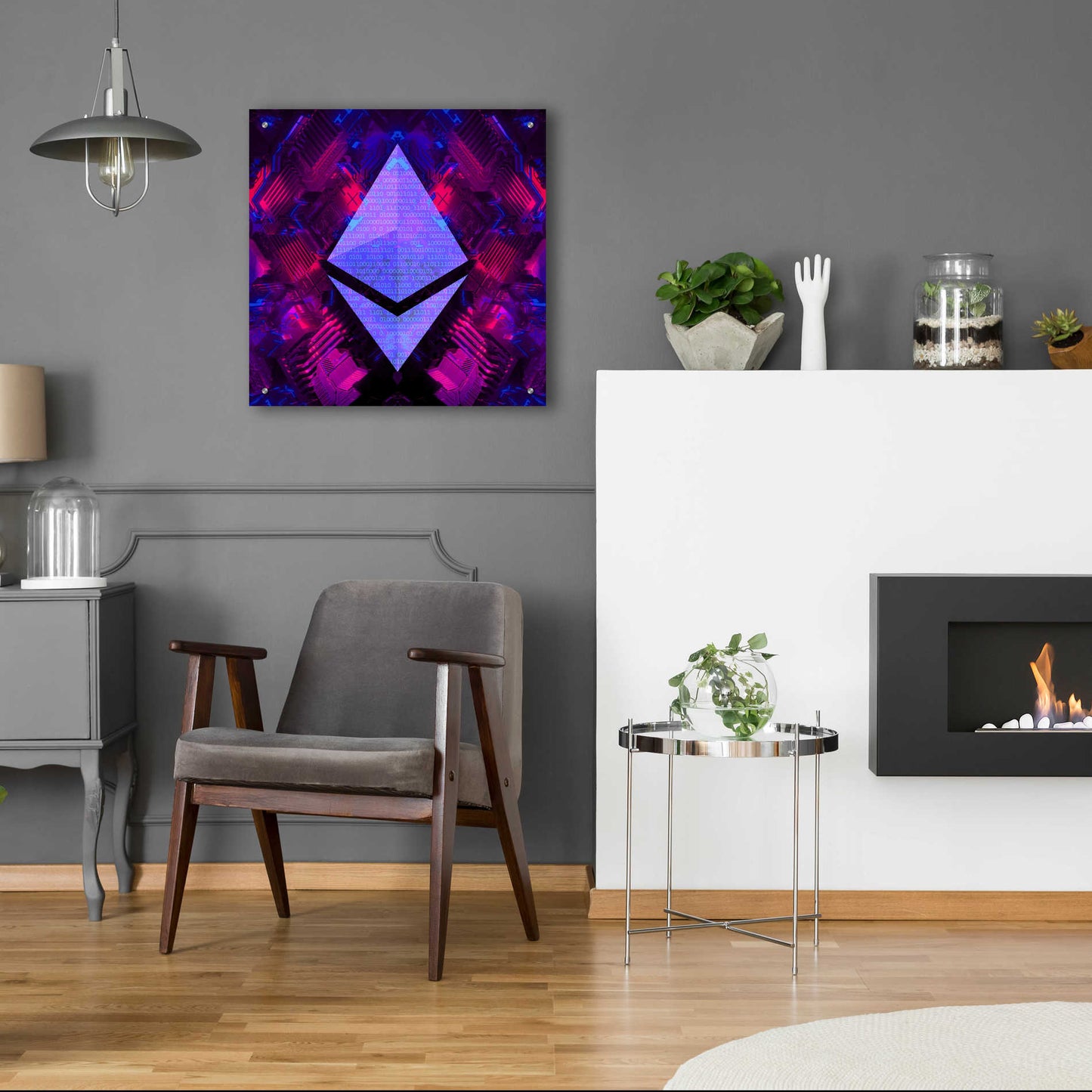 Epic Art 'Ethereum Future' by Cameron Gray Acrylic Glass Wall Art,24x24