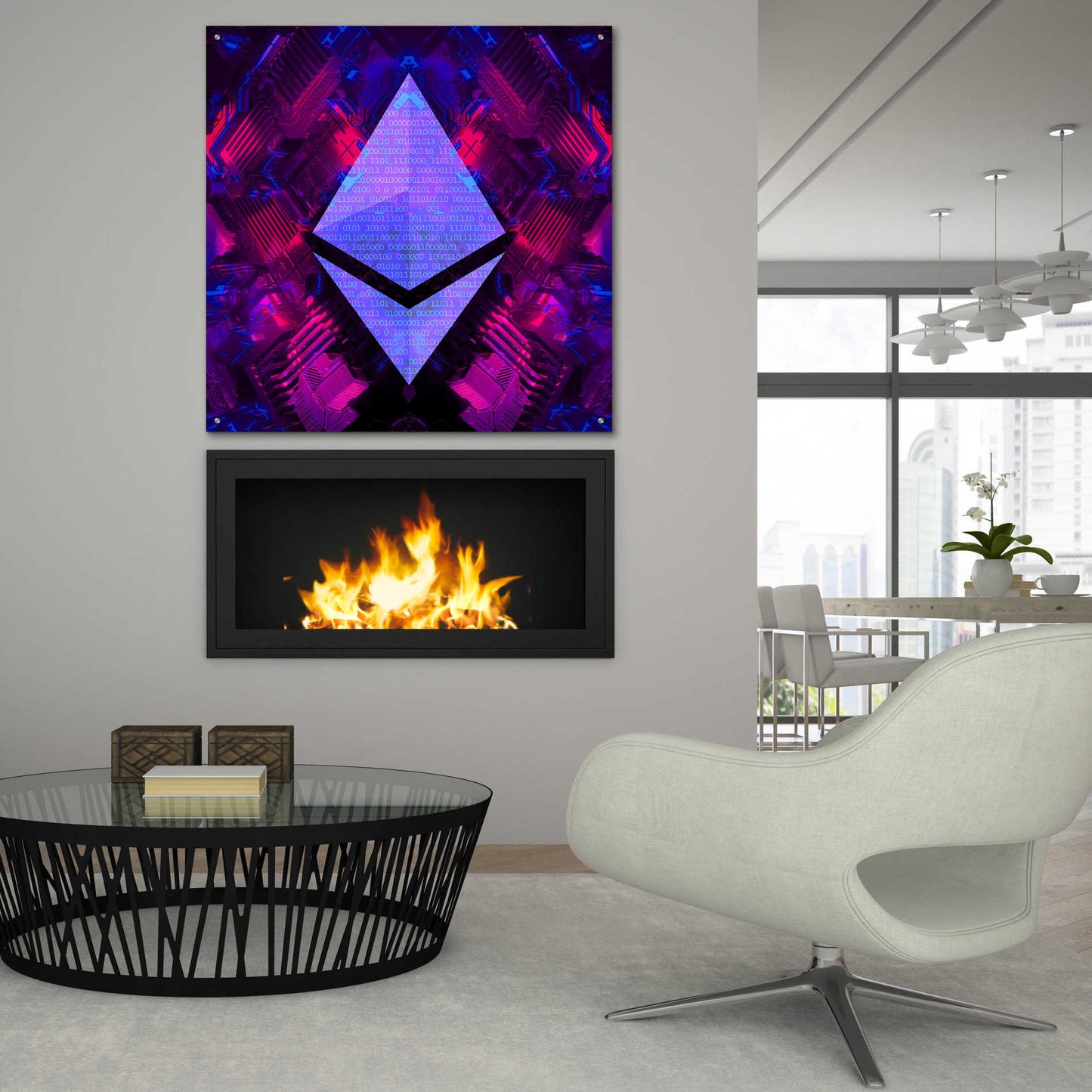 Epic Art 'Ethereum Future' by Cameron Gray Acrylic Glass Wall Art,36x36