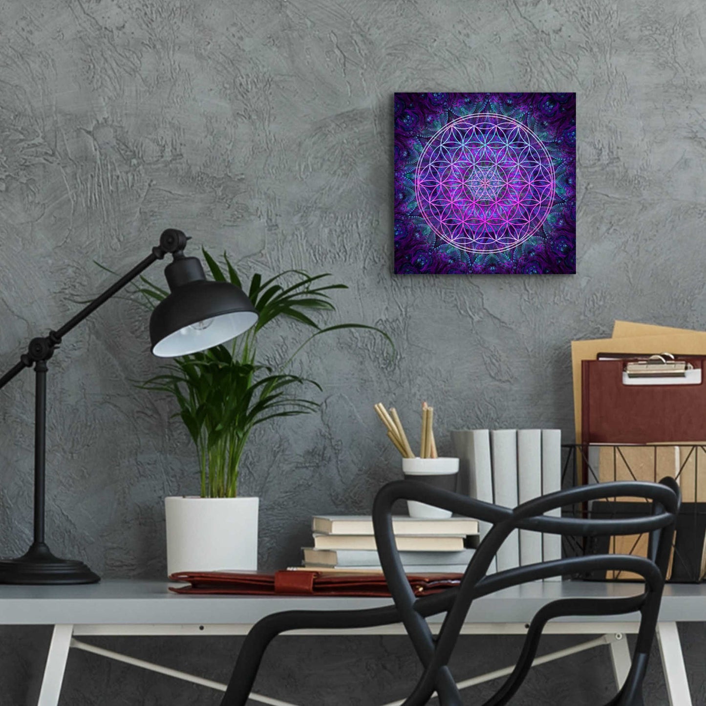 Epic Art 'Flower Of Life' by Cameron Gray Acrylic Glass Wall Art,12x12