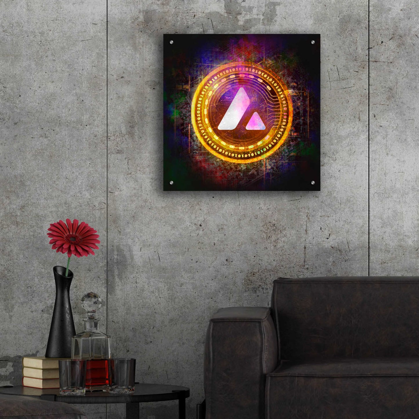 Epic Art 'Avalanche Crypto Halo' by Epic Portfolio Acrylic Glass Wall Art,24x24