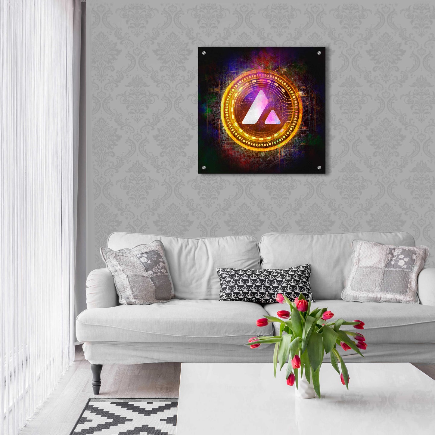 Epic Art 'Avalanche Crypto Halo' by Epic Portfolio Acrylic Glass Wall Art,24x24