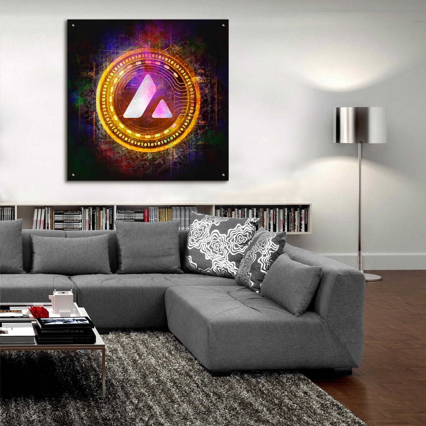 Epic Art 'Avalanche Crypto Halo' by Epic Portfolio Acrylic Glass Wall Art,36x36