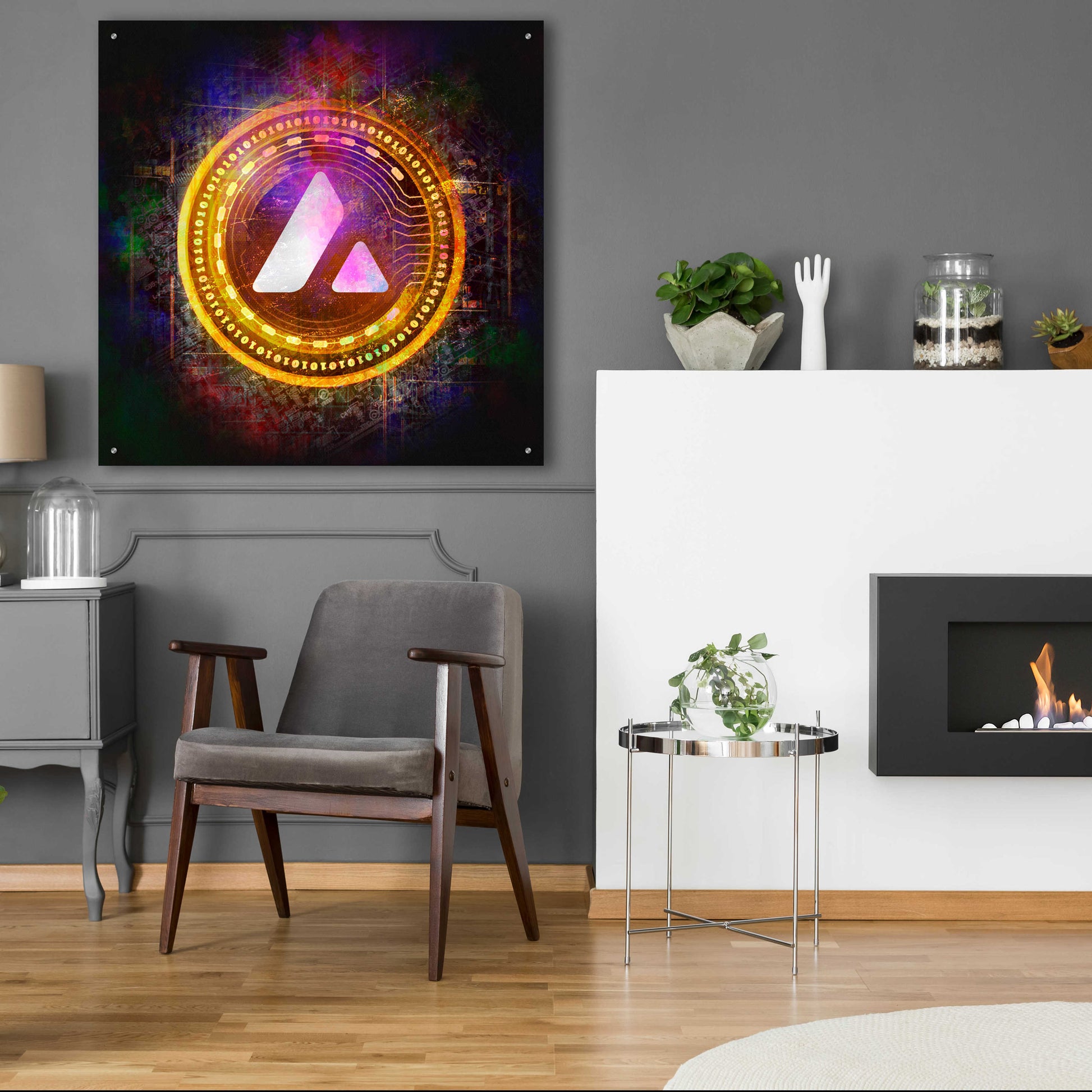 Epic Art 'Avalanche Crypto Halo' by Epic Portfolio Acrylic Glass Wall Art,36x36