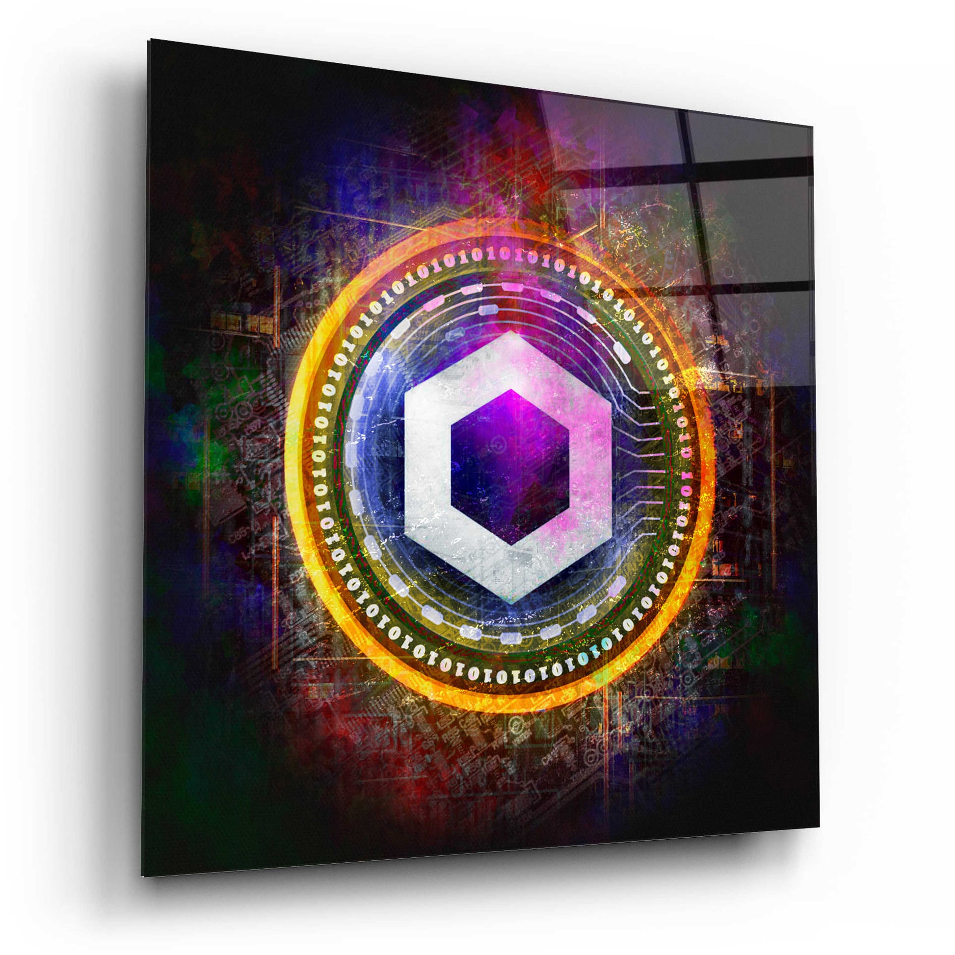 Epic Art 'Chainlink Crypto Halo' by Epic Portfolio Acrylic Glass Wall Art,12x12