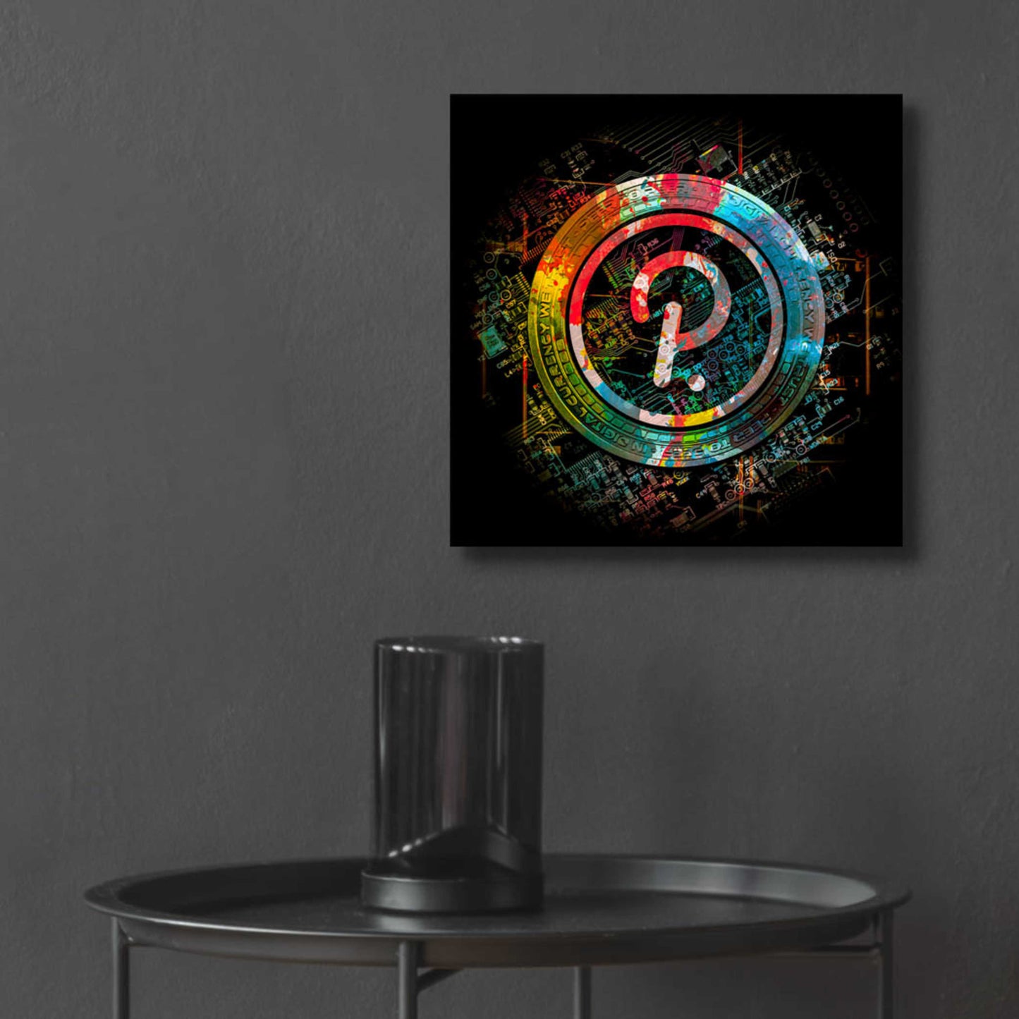 Epic Art 'Polkadot Crypto Power' by Epic Portfolio Acrylic Glass Wall Art,12x12