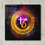Epic Art 'Tezos Crypto Halo' by Epic Portfolio Acrylic Glass Wall Art,12x12