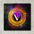Epic Art 'Vechain Crypto Halo' by Epic Portfolio Acrylic Glass Wall Art,12x12