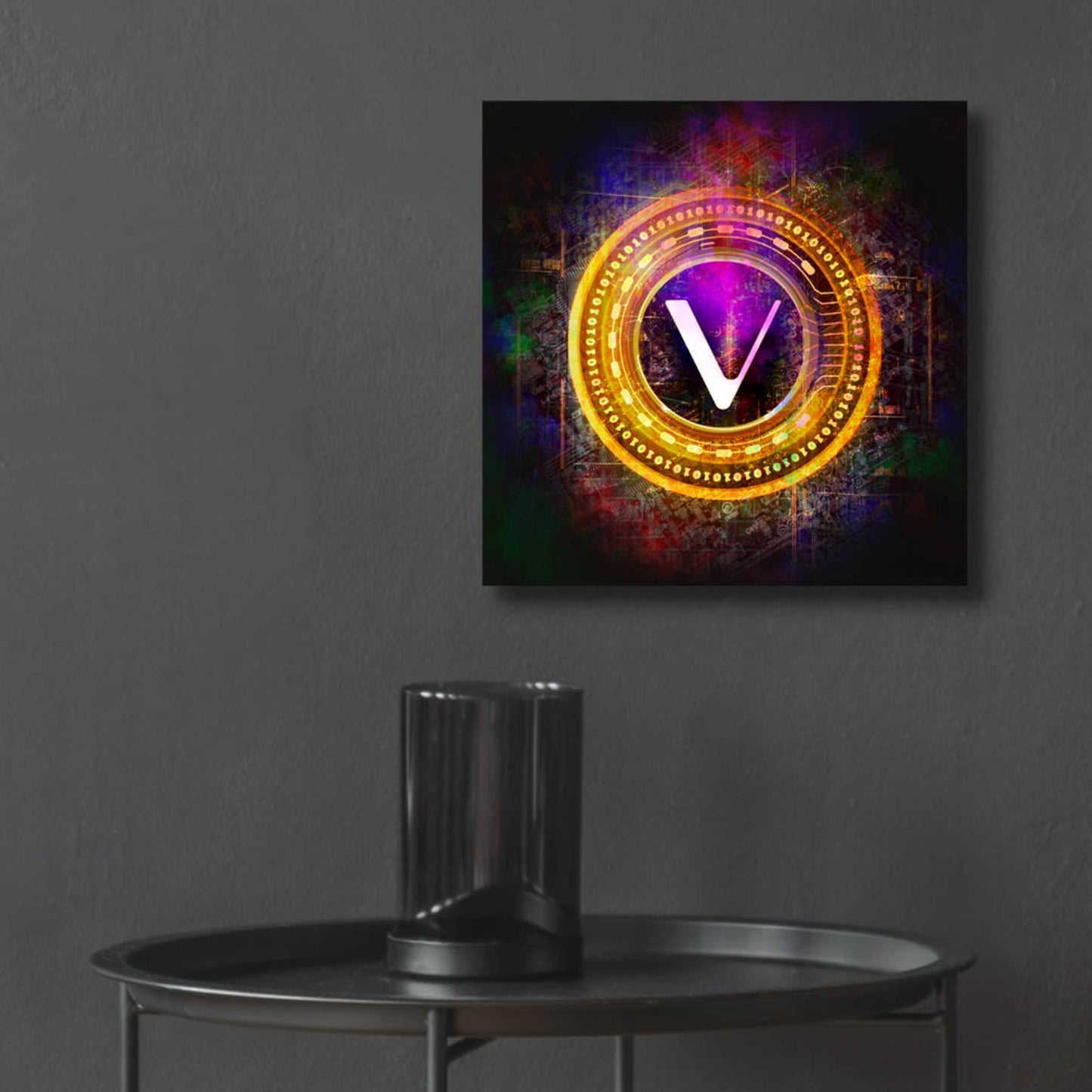 Epic Art 'Vechain Crypto Halo' by Epic Portfolio Acrylic Glass Wall Art,12x12