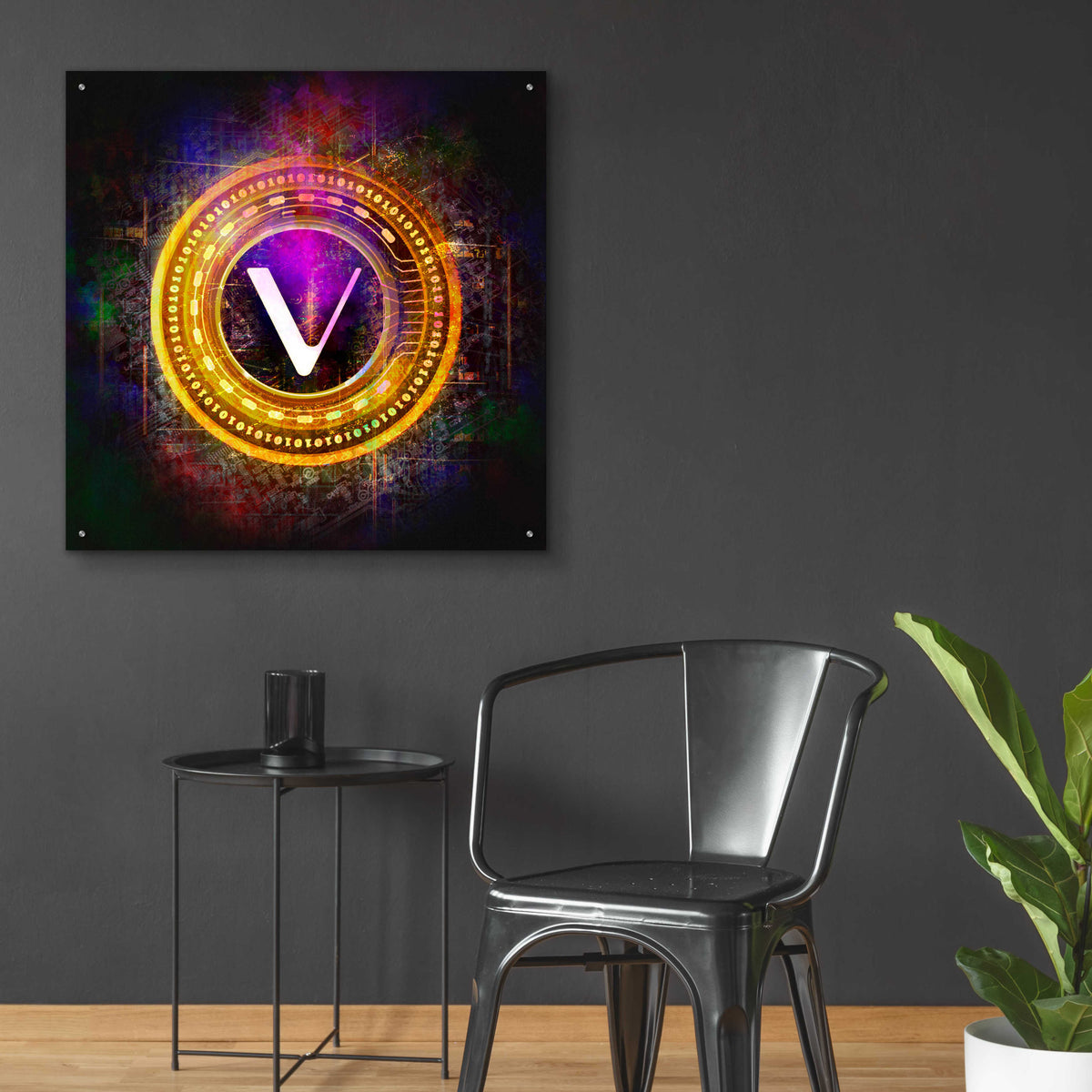 Epic Art 'Vechain Crypto Halo' by Epic Portfolio Acrylic Glass Wall Art,36x36