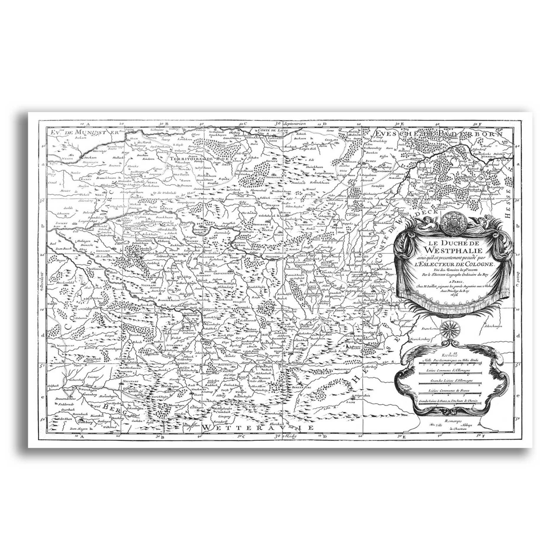 Epic Art 'Antiquarian Map I' by  Vision Studio, Acrylic Glass Wall Art
