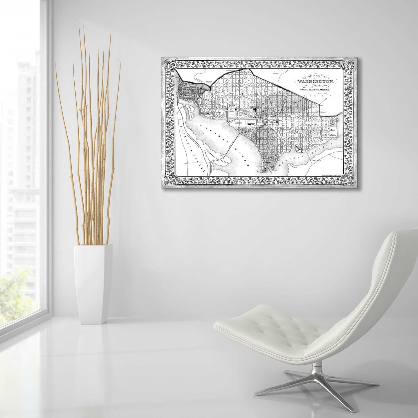 Epic Art 'Plan of Washington DC' by  Mitchell, Acrylic Glass Wall Art,36x24