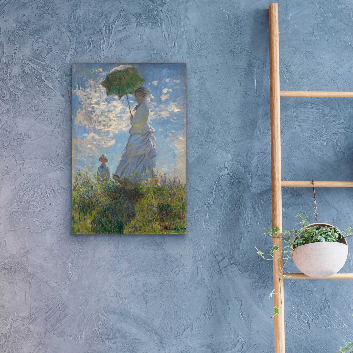 Epic Art 'Woman With A Parasol' by Claude Monet, Acrylic Glass Wall Art,16x24