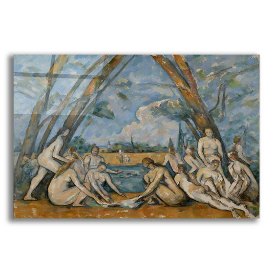 Epic Art 'The Large Bathers' by Paul Cezanne, Acrylic Glass Wall Art