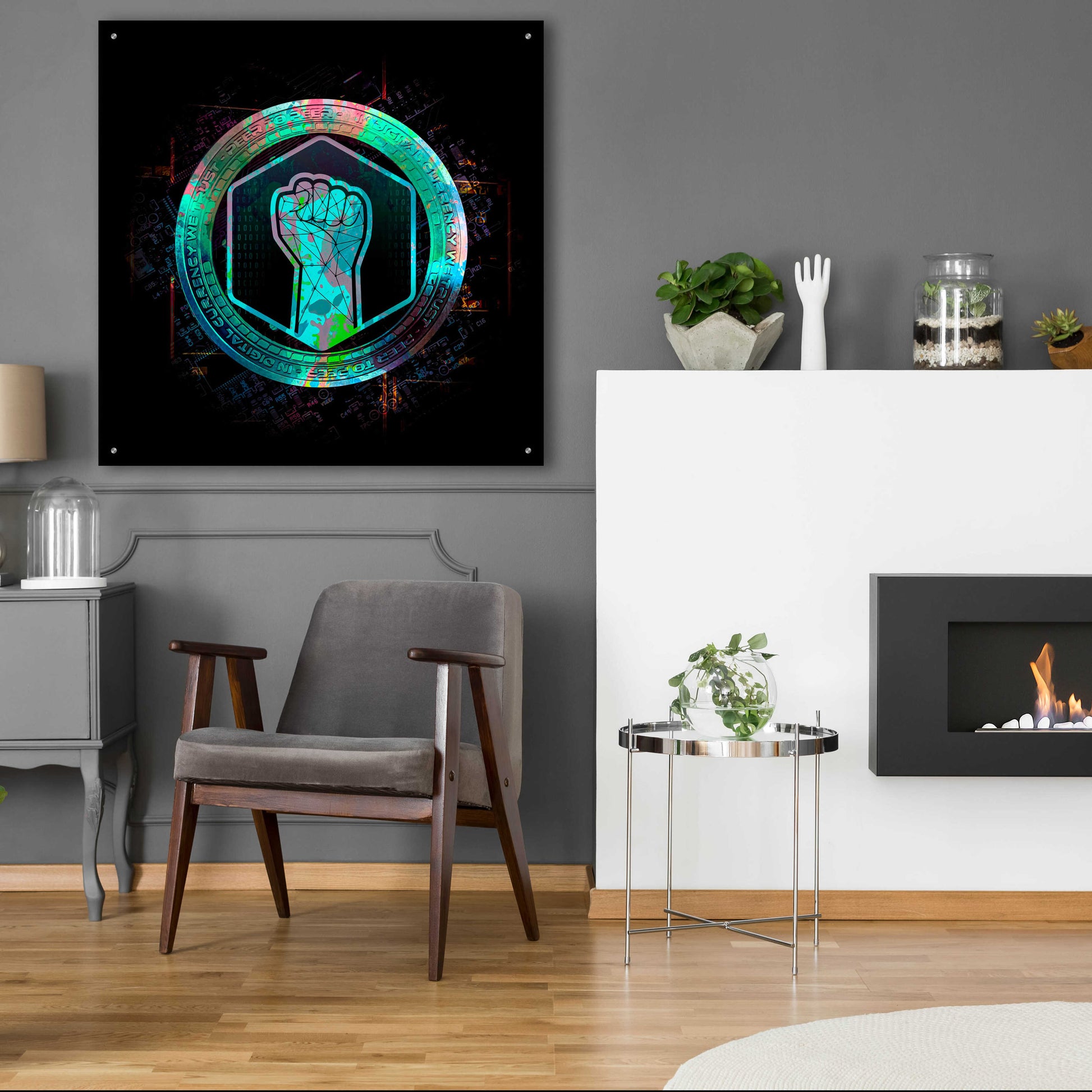 Epic Art 'Metahero Crypto' by Epic Art Portfolio, Acrylic Glass Wall Art,36x36