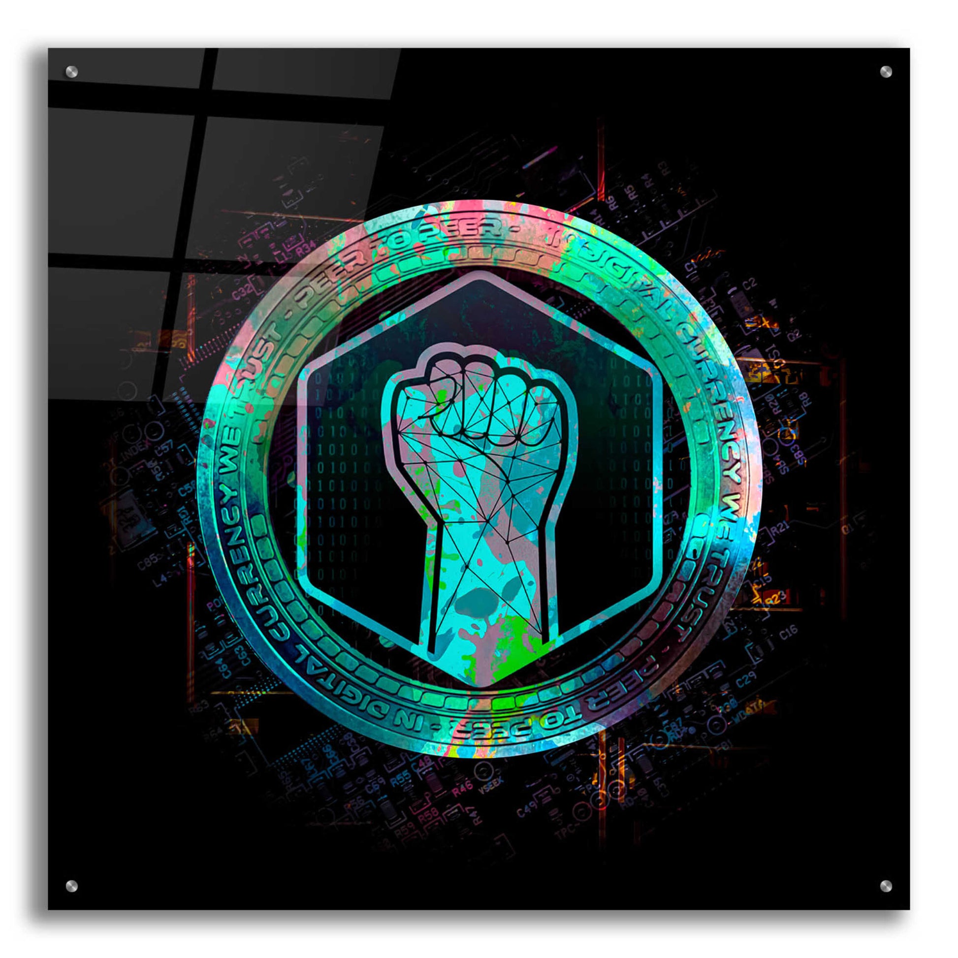 Epic Art 'Metahero Crypto' by Epic Art Portfolio, Acrylic Glass Wall Art,36x36