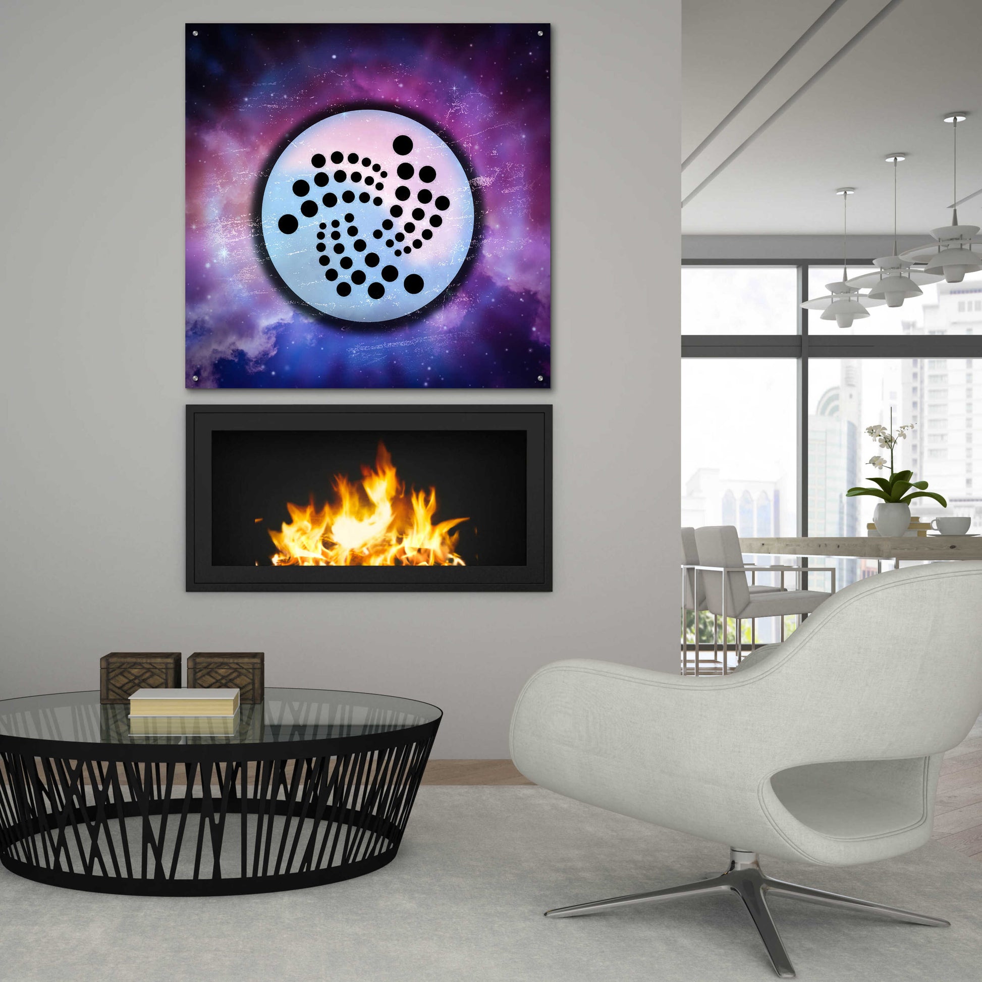 Epic Art 'IOTA Crypto Universe' by Epic Art Portfolio, Acrylic Glass Wall Art,36x36