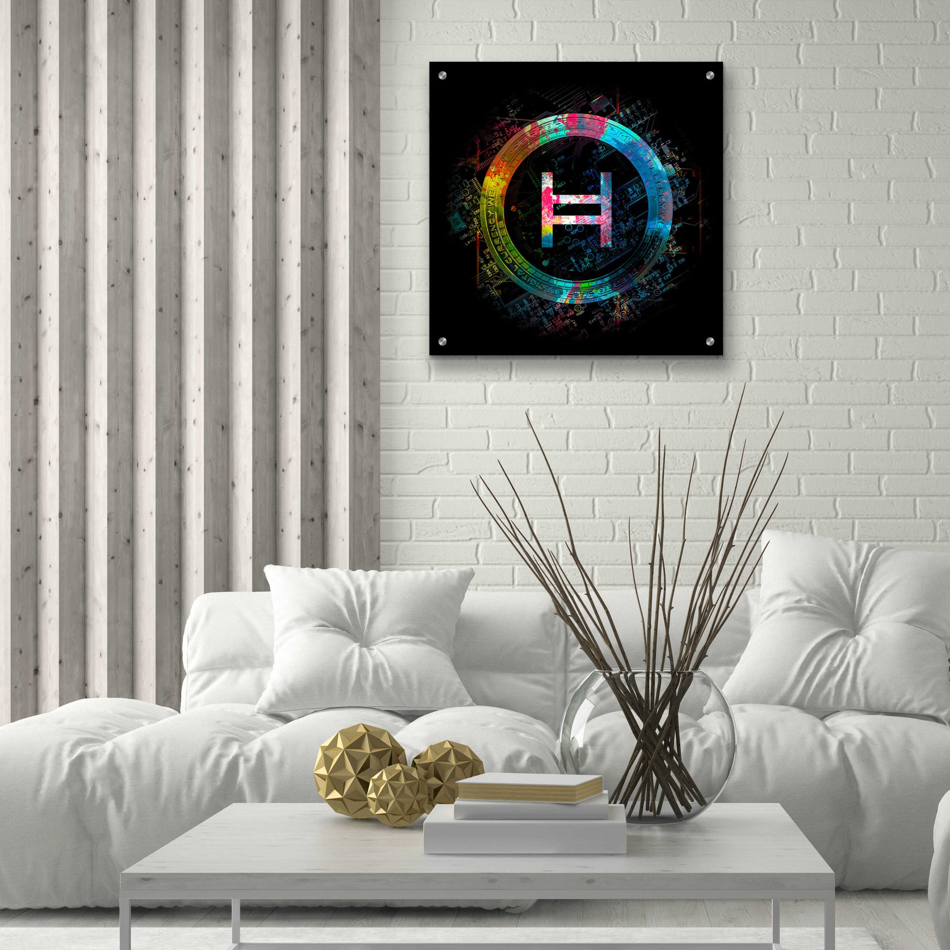 Epic Art 'HBAR Hedera Crypto' by Epic Art Portfolio, Acrylic Glass Wall Art,24x24
