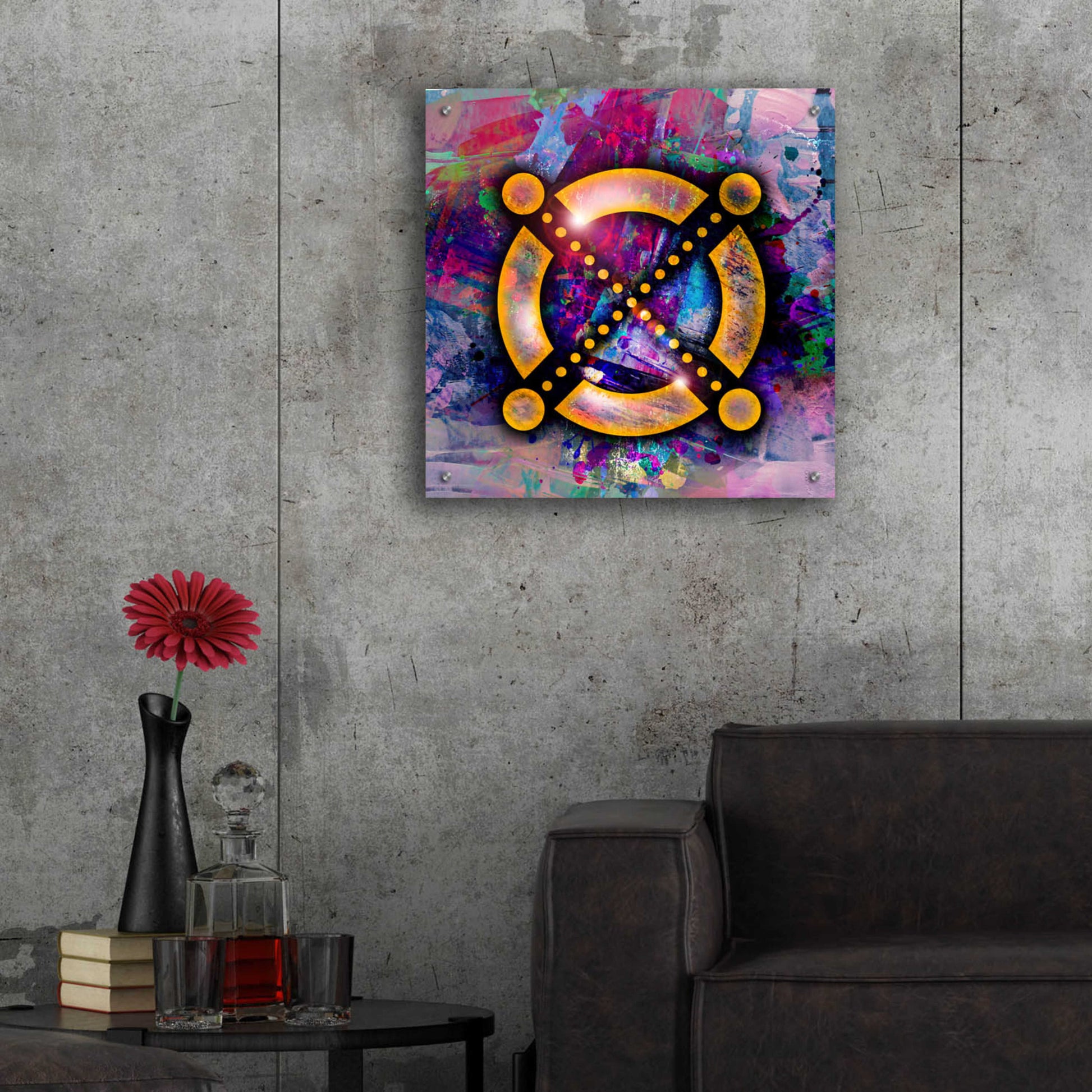 Epic Art 'EGLD Elrond Crypto' by Epic Art Portfolio, Acrylic Glass Wall Art,24x24