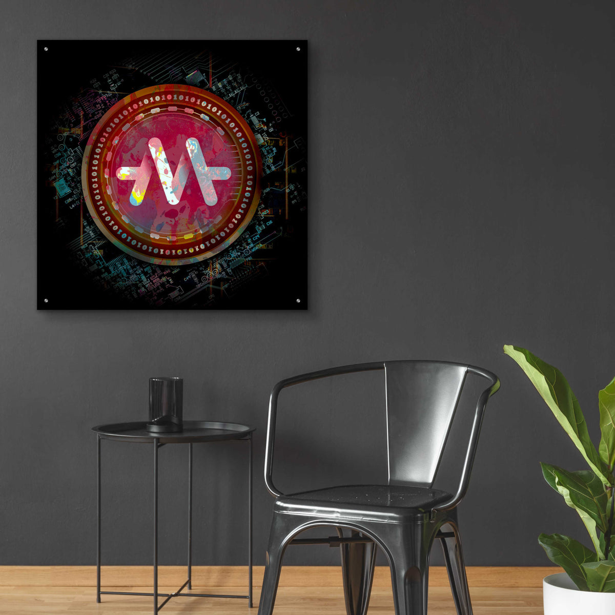 Epic Art 'Meld Crypto' by Epic Art Portfolio, Acrylic Glass Wall Art,36x36