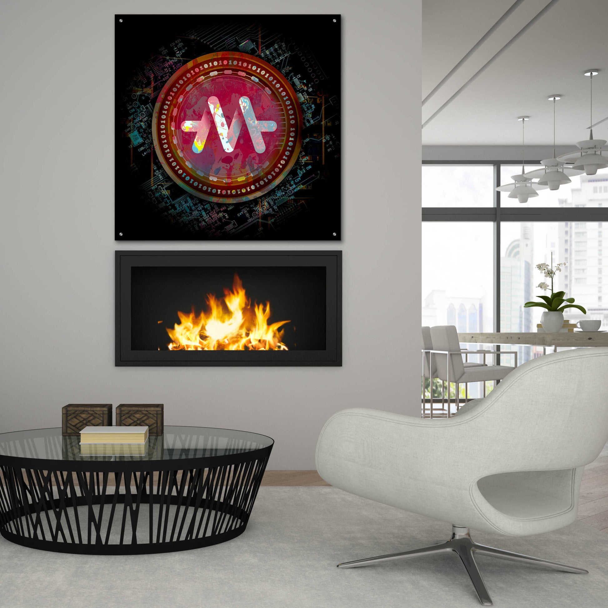 Epic Art 'Meld Crypto' by Epic Art Portfolio, Acrylic Glass Wall Art,36x36