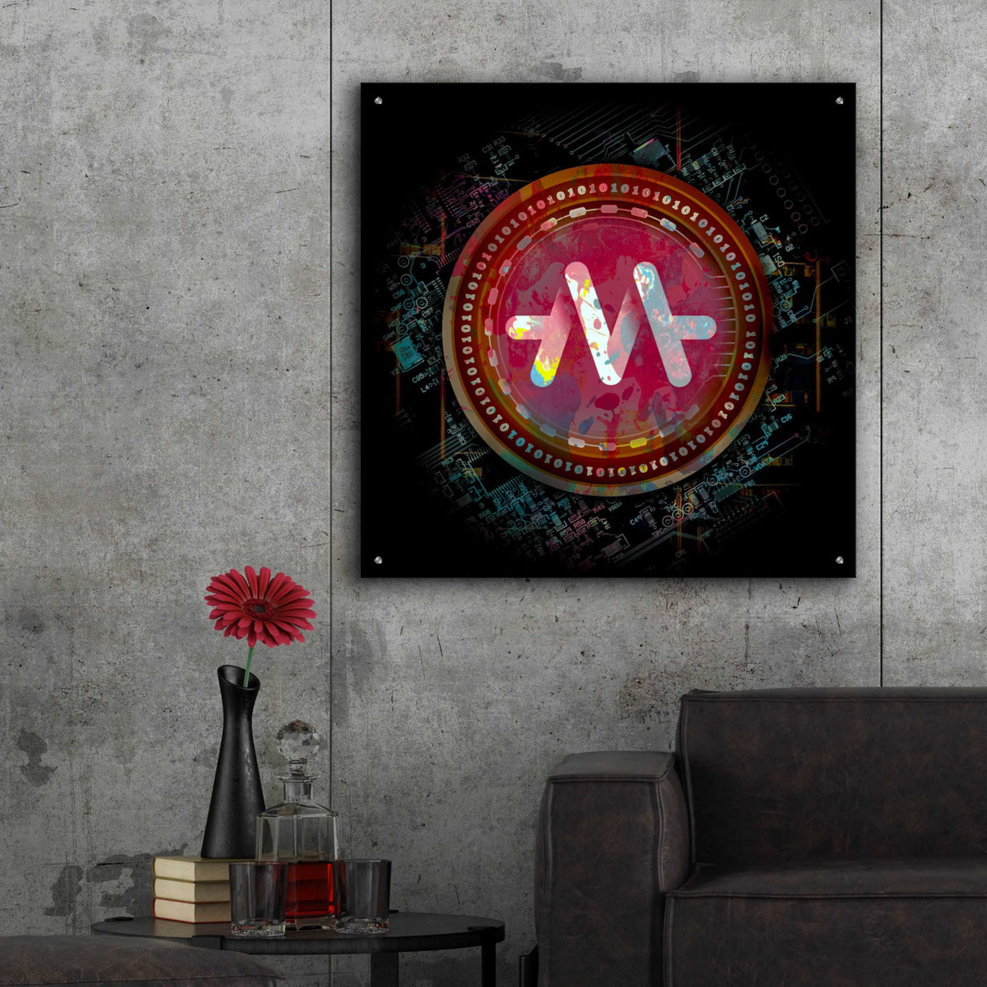 Epic Art 'Meld Crypto' by Epic Art Portfolio, Acrylic Glass Wall Art,36x36