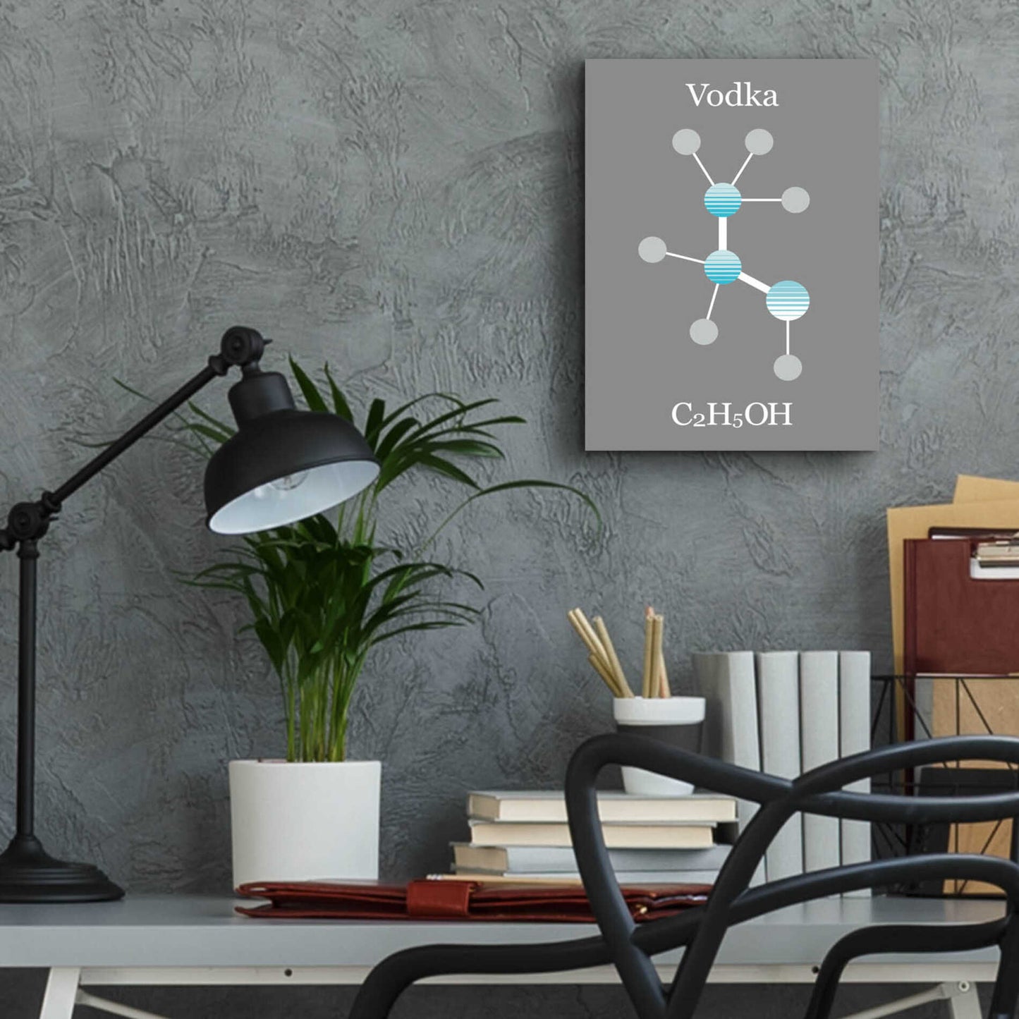 Epic Art 'Vodka Molecule' by Epic Portfolio, Acrylic Glass Wall Art,12x16