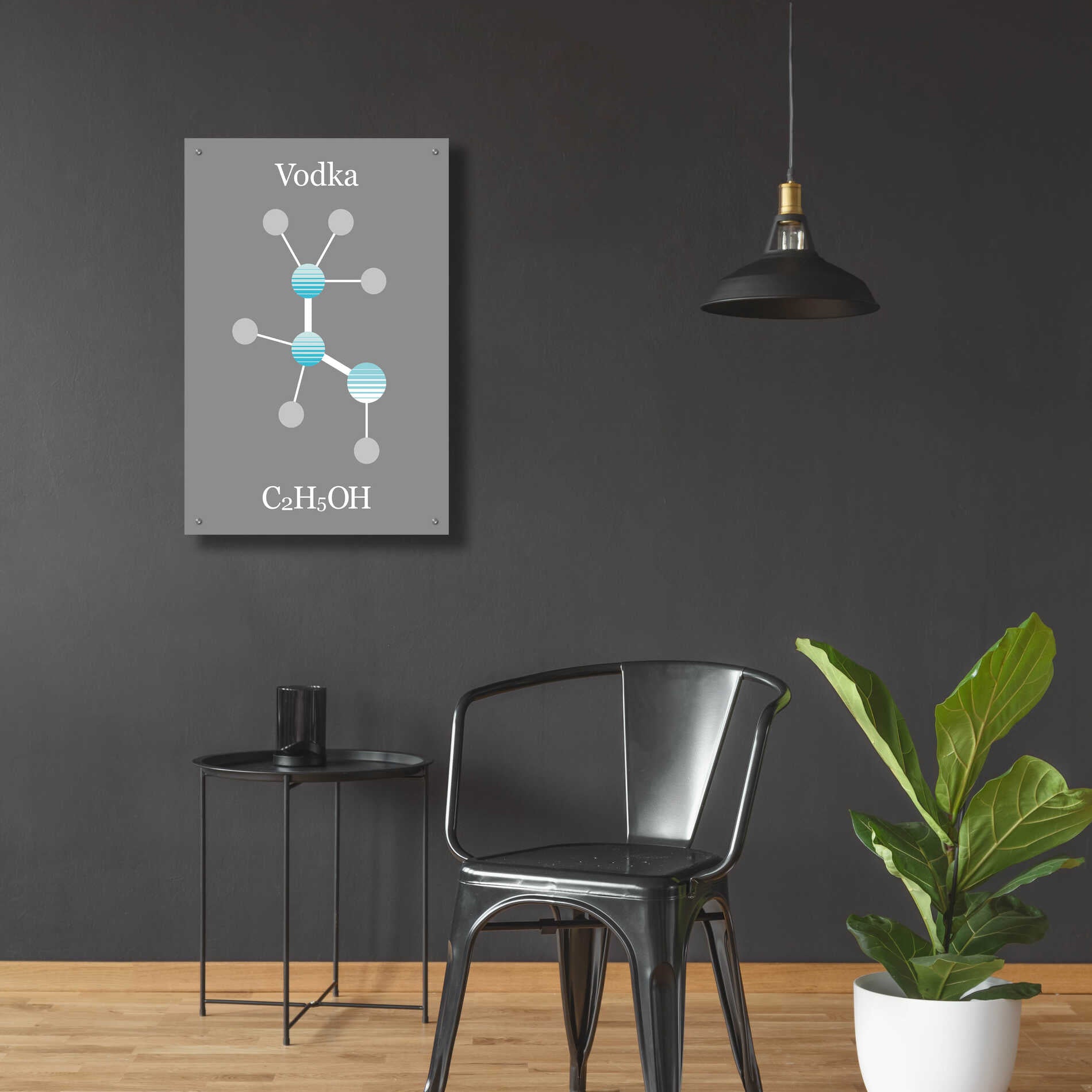 Epic Art 'Vodka Molecule' by Epic Portfolio, Acrylic Glass Wall Art,24x36