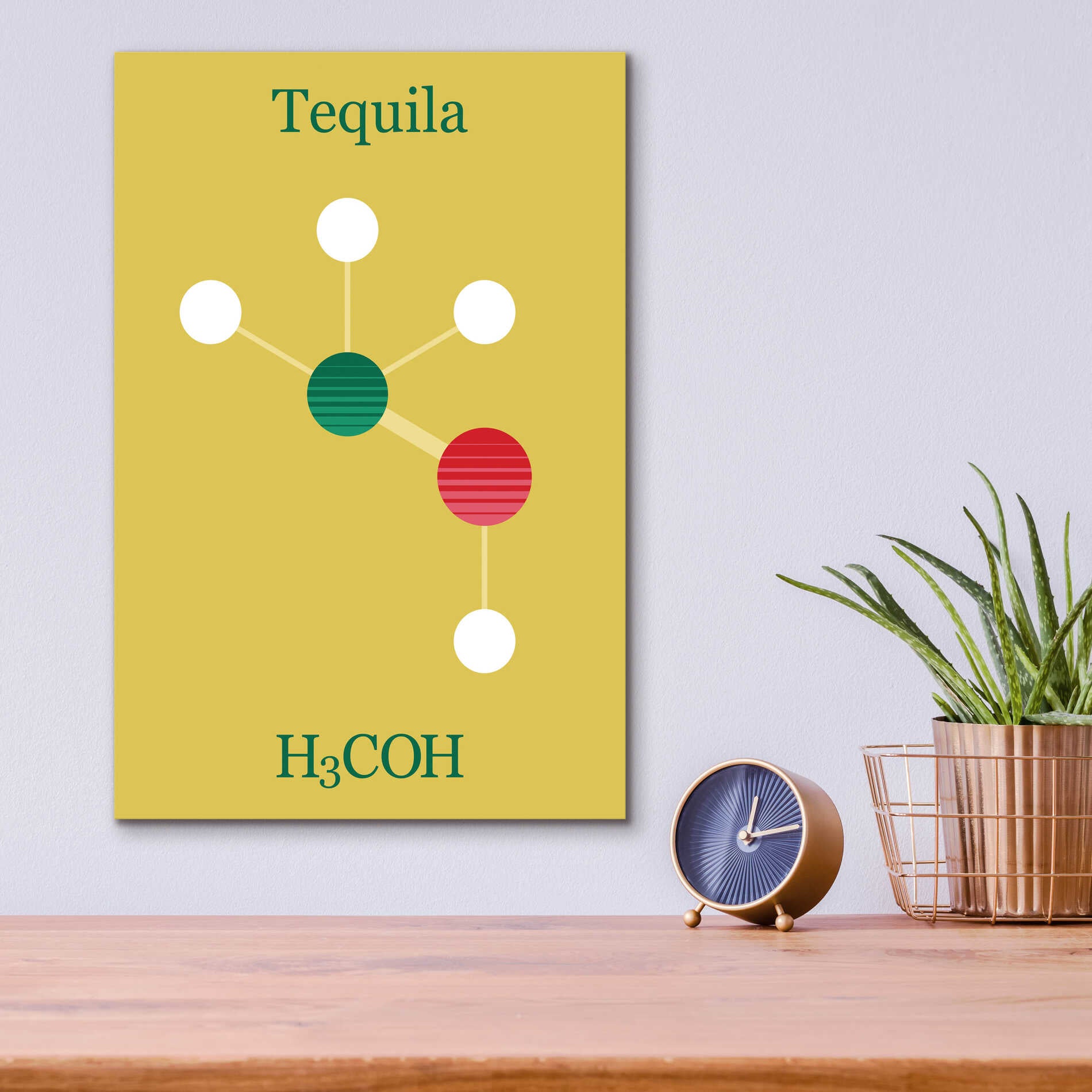 Epic Art 'Tequila Molecule' by Epic Portfolio, Acrylic Glass Wall Art,12x16