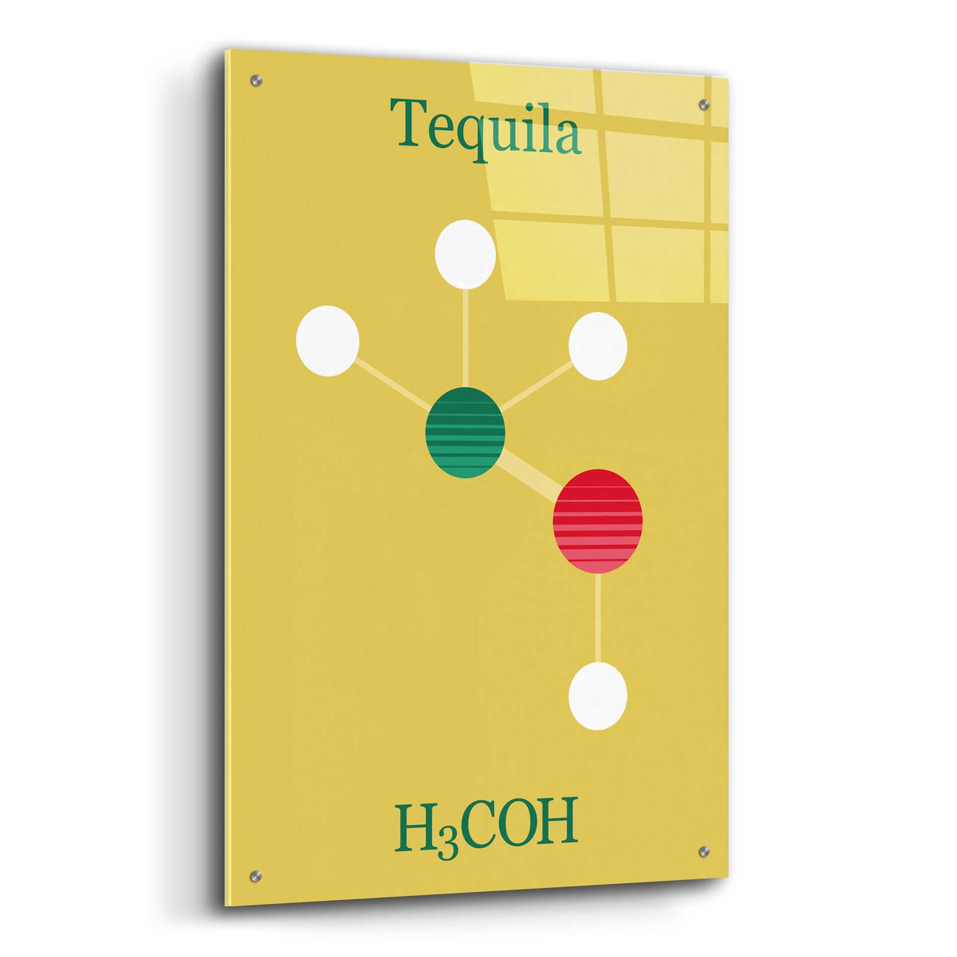 Epic Art 'Tequila Molecule' by Epic Portfolio, Acrylic Glass Wall Art,24x36