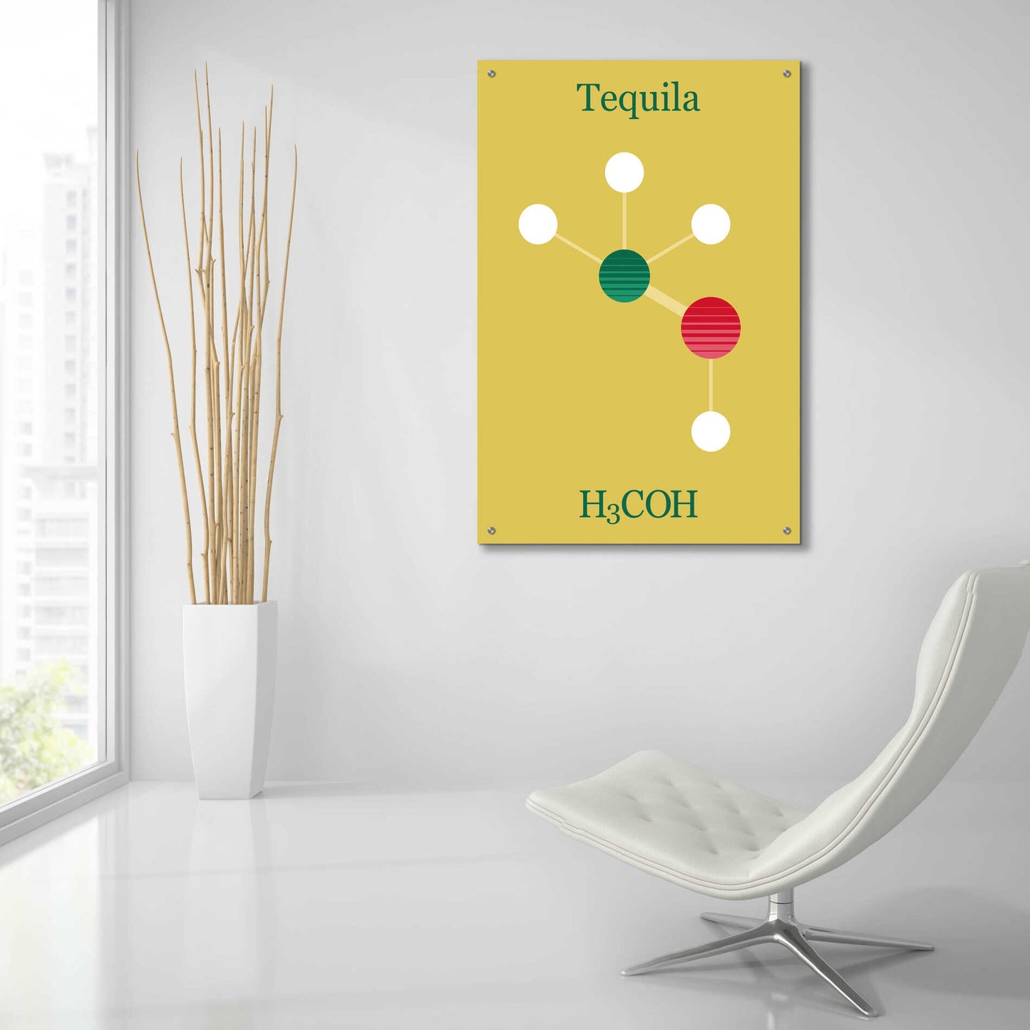 Epic Art 'Tequila Molecule' by Epic Portfolio, Acrylic Glass Wall Art,24x36