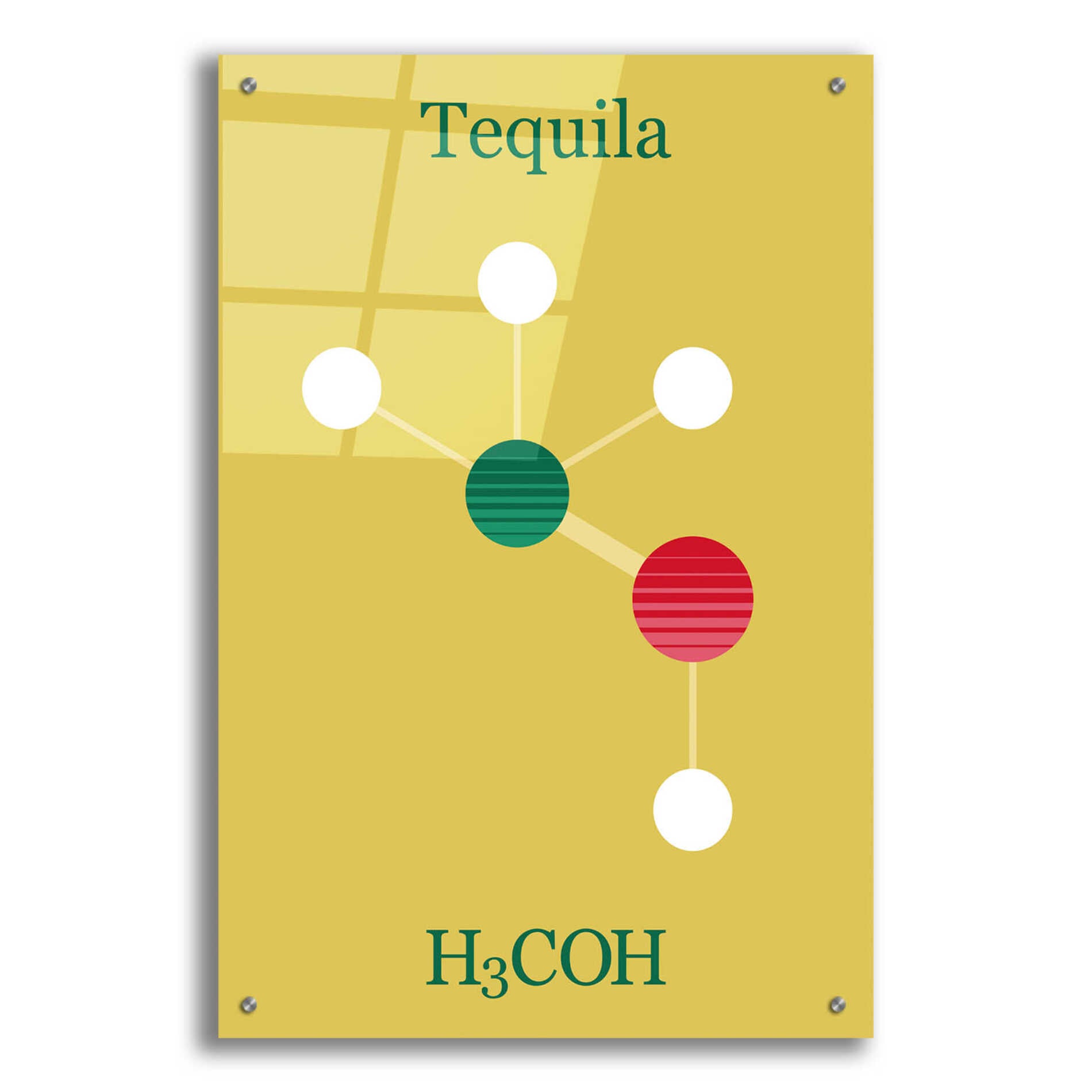 Epic Art 'Tequila Molecule' by Epic Portfolio, Acrylic Glass Wall Art,24x36