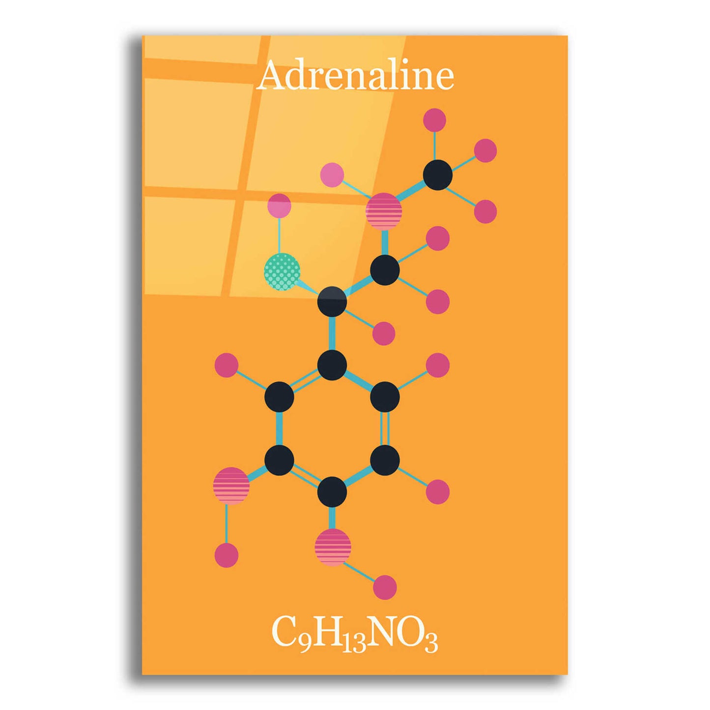 Epic Art 'Adrenaline Molecule II' by Epic Portfolio, Acrylic Glass Wall Art,12x16