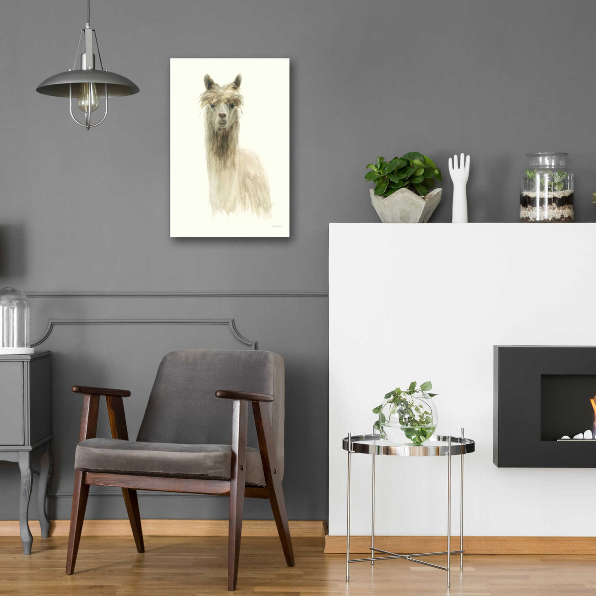 Epic Art 'Classic Llamas I' by Danhui Nai, Acrylic Glass Wall Art,16x24