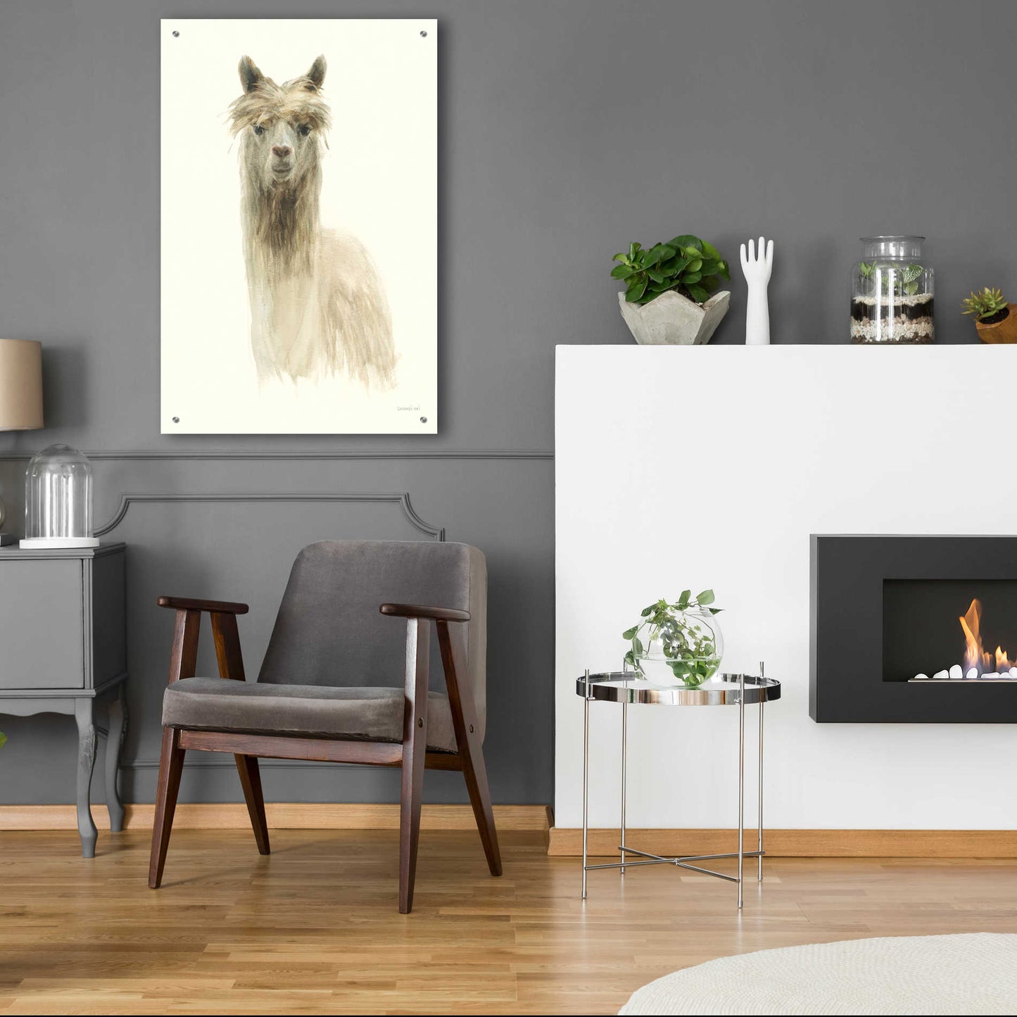 Epic Art 'Classic Llamas I' by Danhui Nai, Acrylic Glass Wall Art,24x36